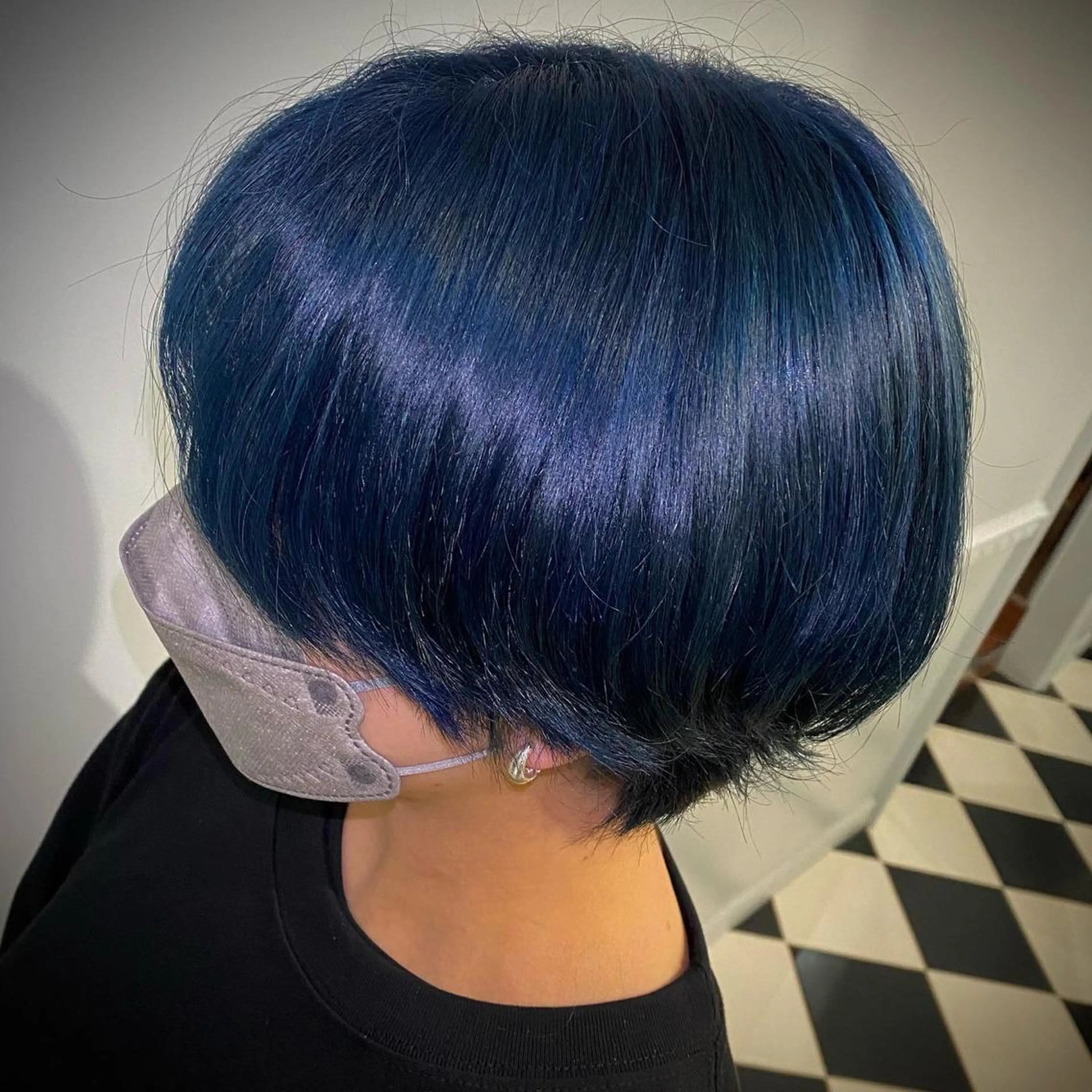 ショート カラー ブリーチ ブルーカラー 大阪ハイトーン /MYUUのヘアスタイル