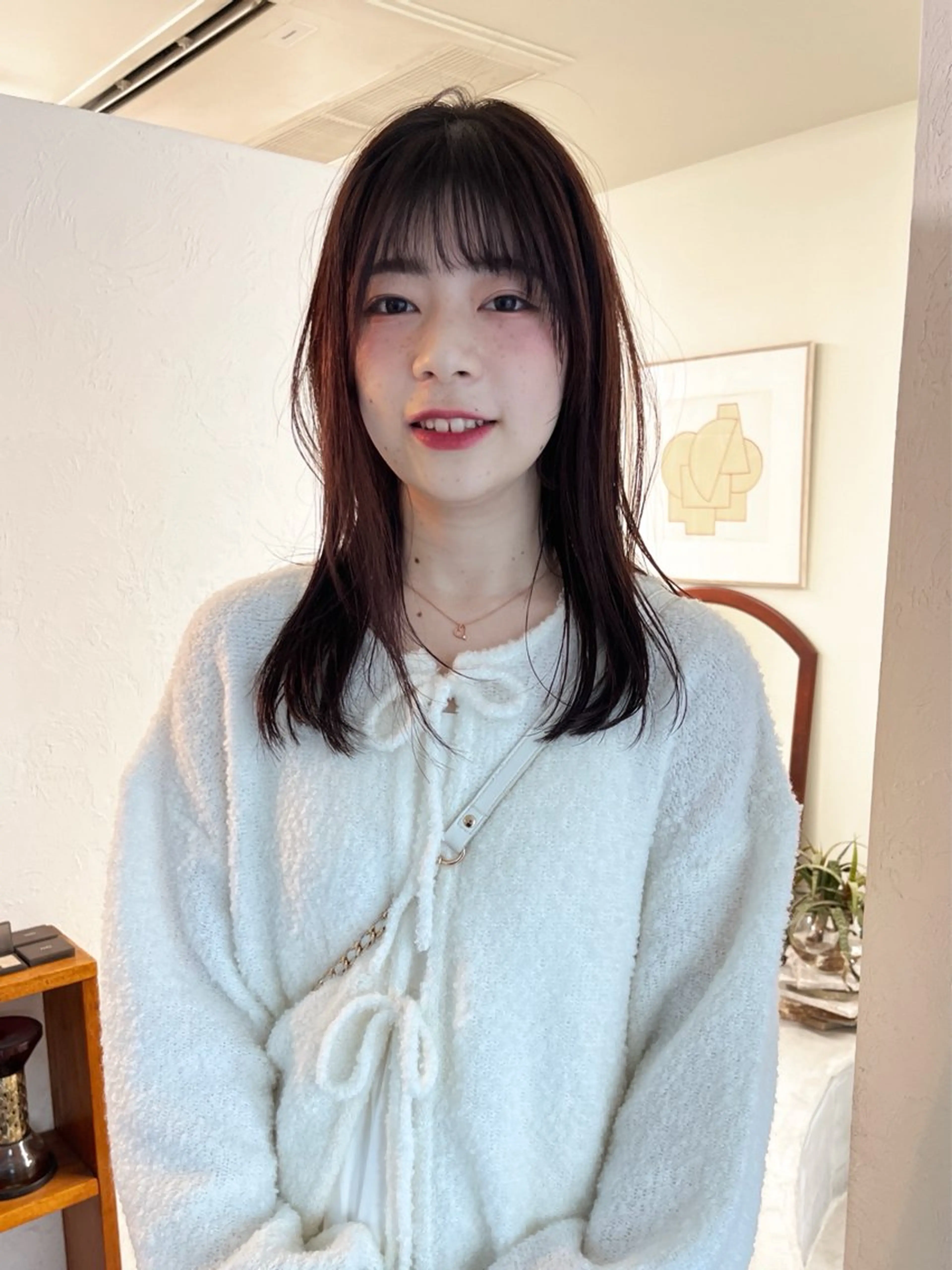 セミロング レイヤーカット サイドバング 小顔カット メンズハイトーン/栄 /イトウタケルのヘアスタイル