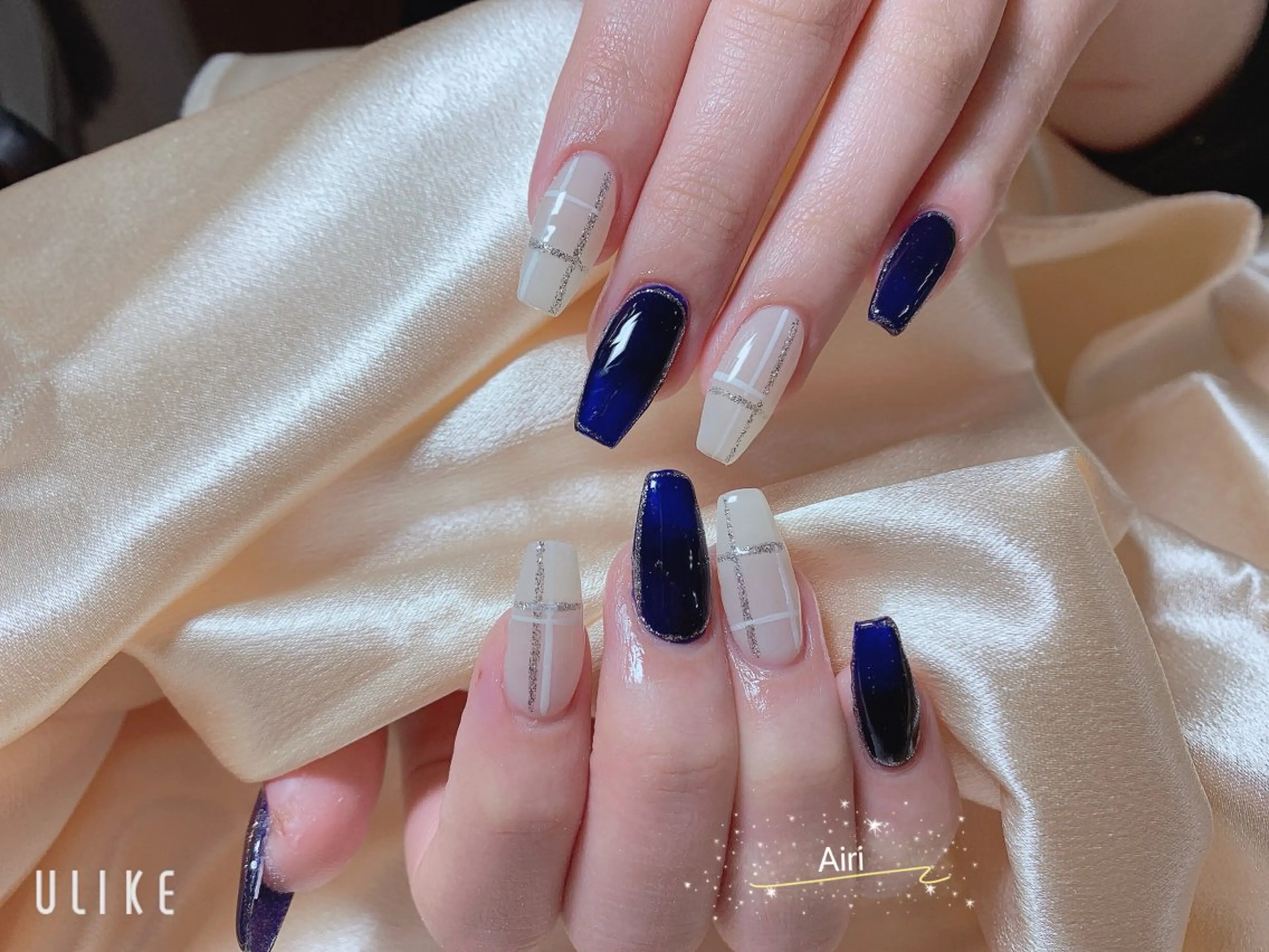 ネイル ハンドネイル ネイルサロンAiri 長さ出し·シンプルのネイルデザイン