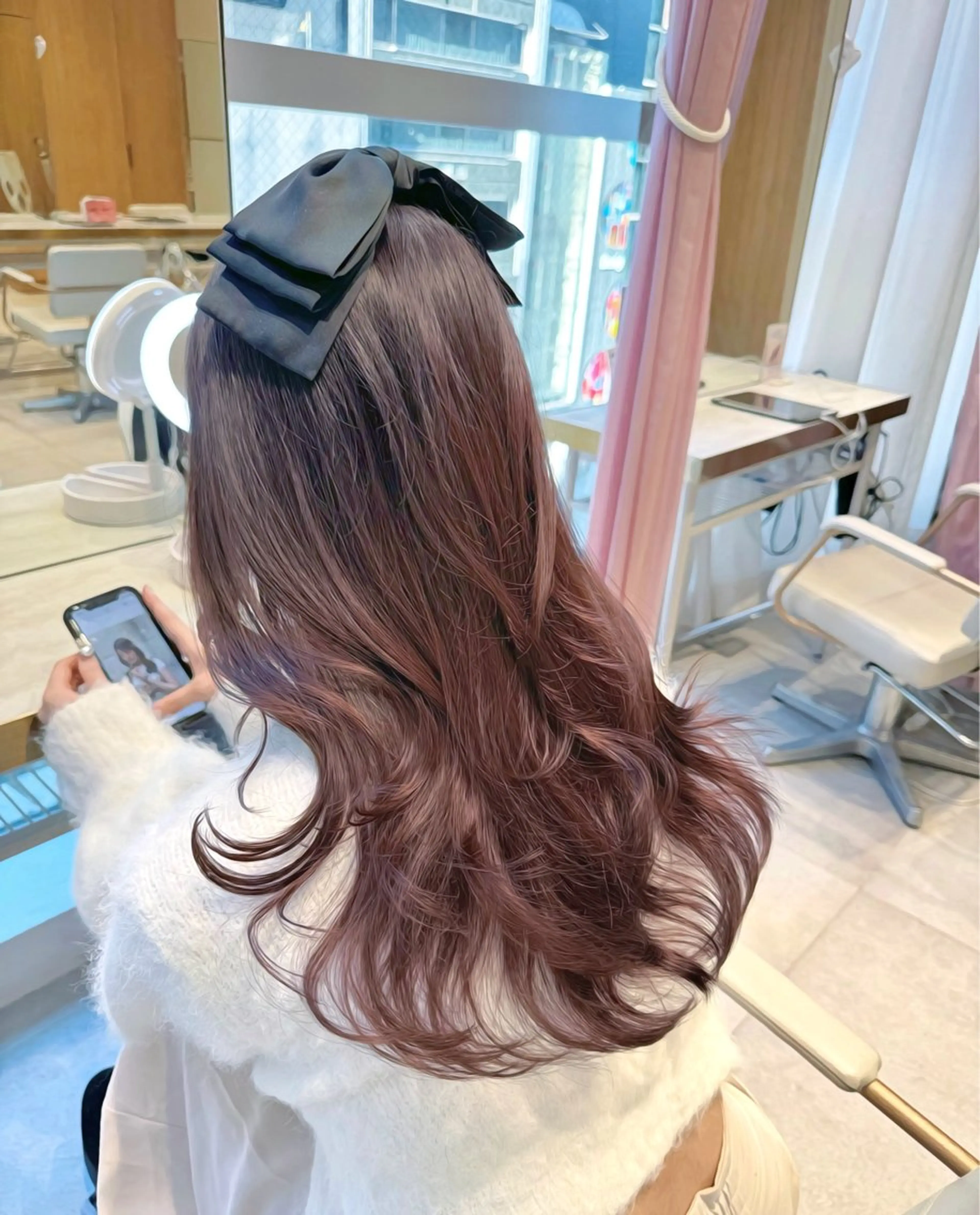 ミディアム カラー カット ヘアカラー トリートメント ヘッドスパ ヘアセット 韓国ヘア/レイヤー/ 顔まわり/りょーとのヘアスタイル