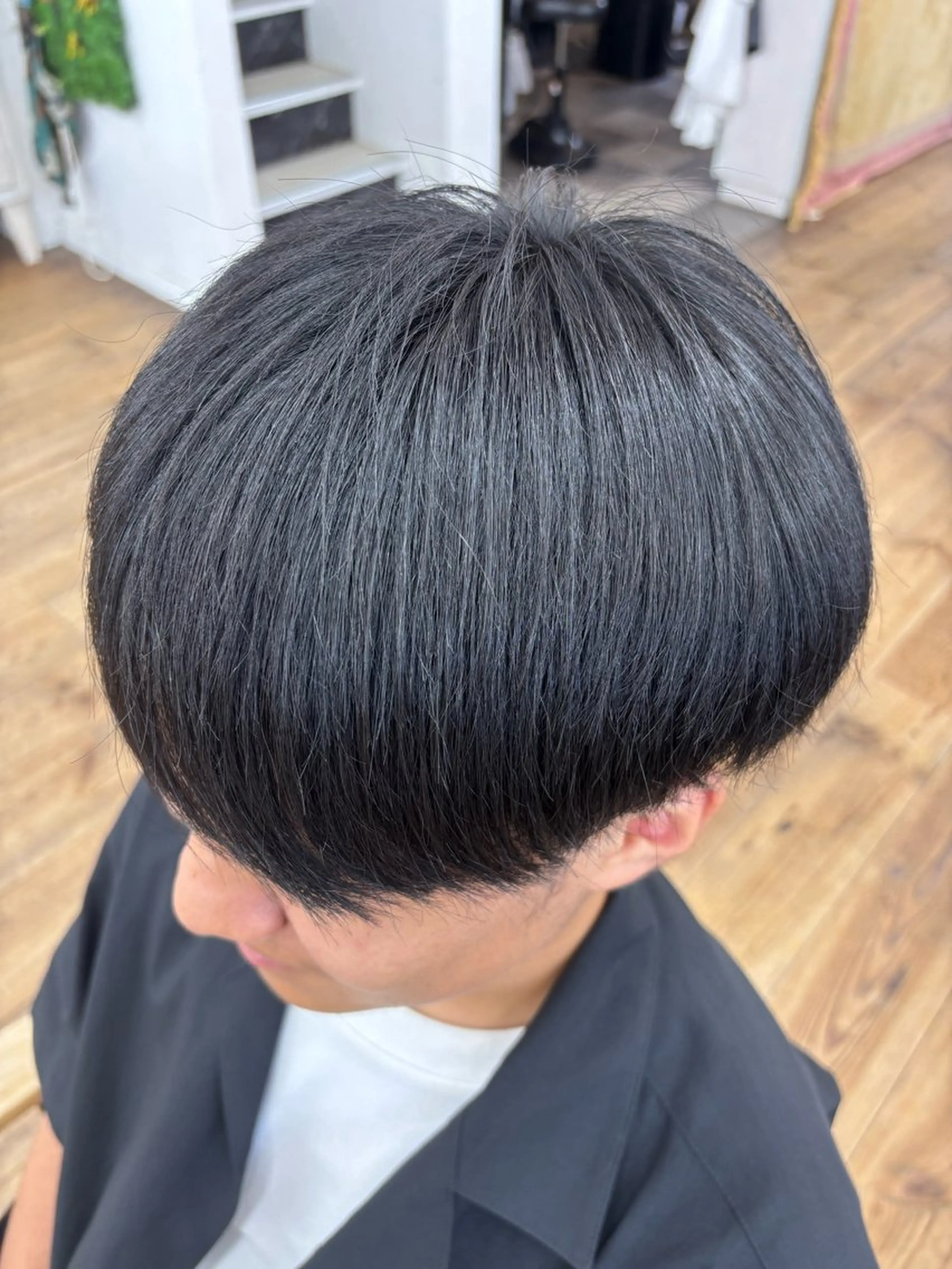 メンズカット＋髪質改善ストレートの写真