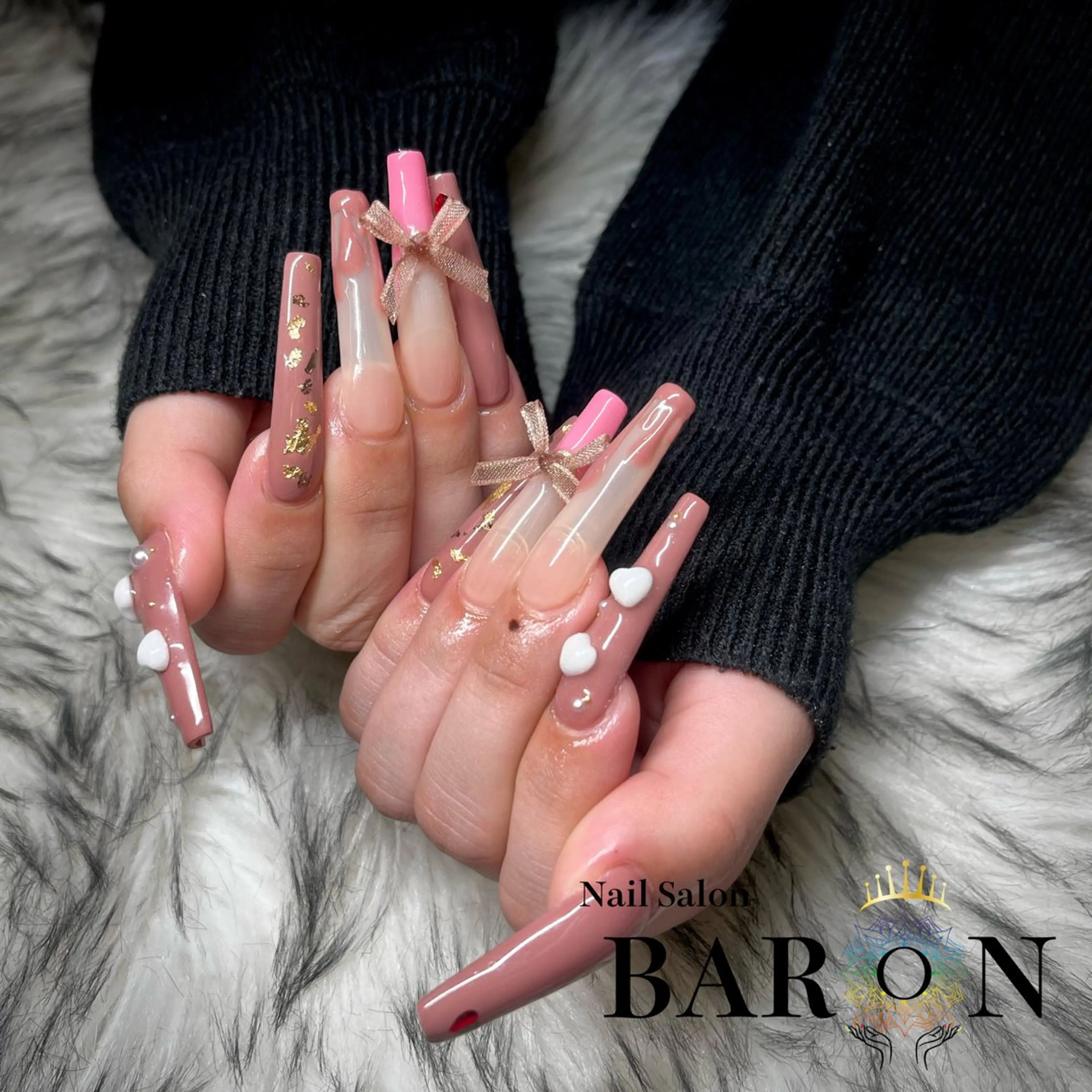 ネイル バレンタイン ハンドネイル ☆SAKI☆ BARON 店長のネイルデザイン