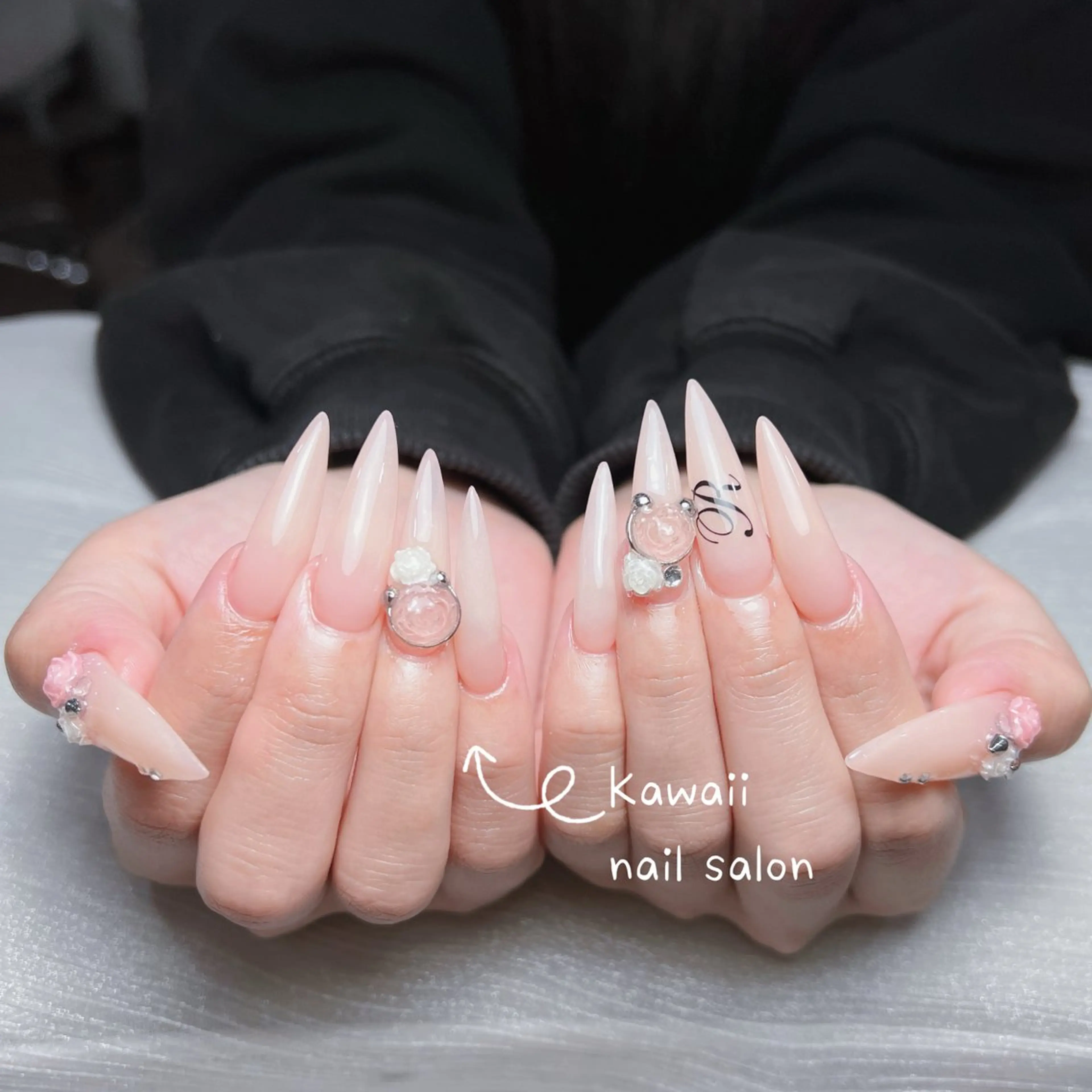 ネイル ジェルネイル 韓国ネイル マグネットネイル シンプルネイル 春ネイル Kawaii _Nailのネイルデザイン