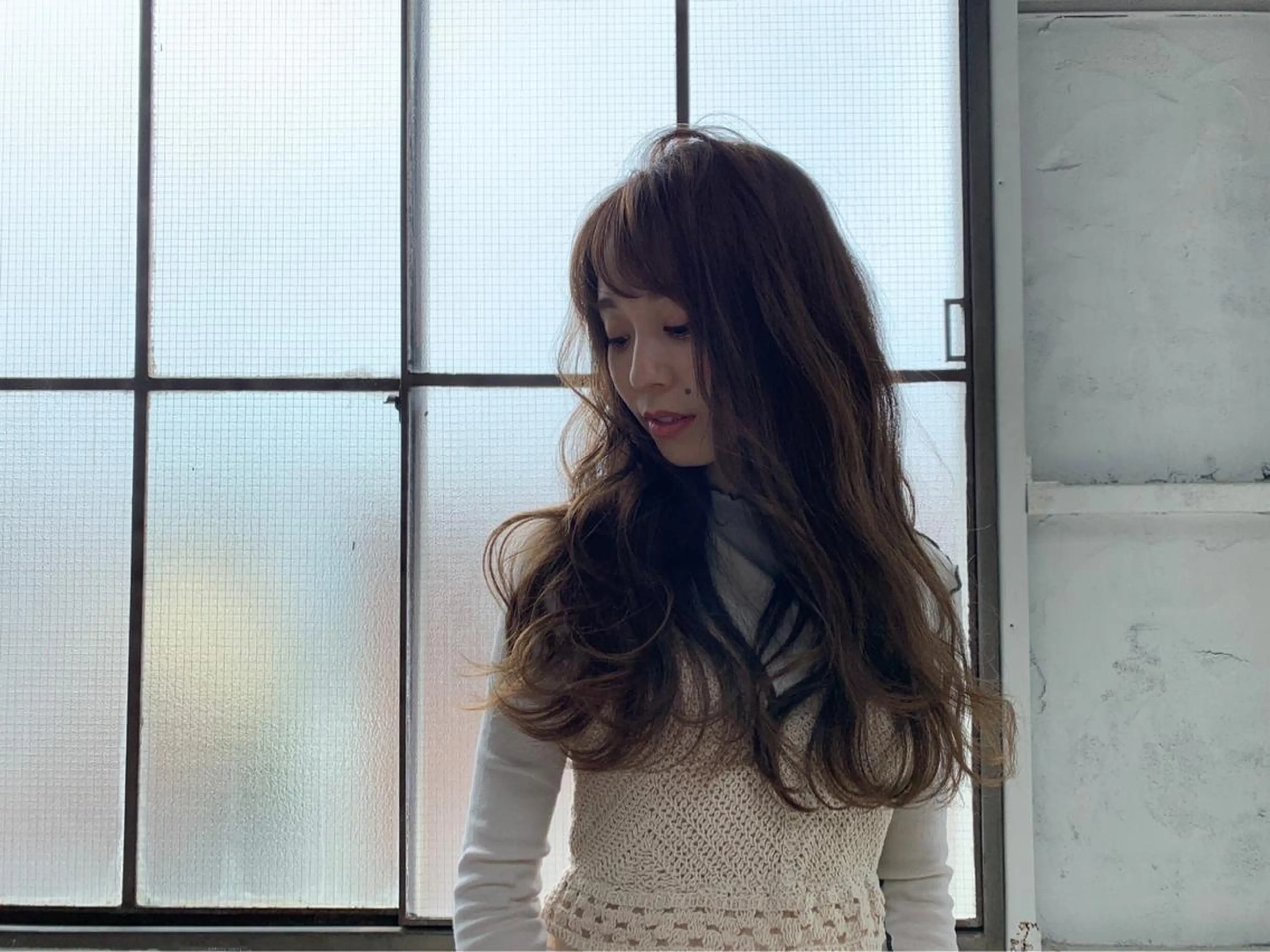 ロング ハイライト 髪質改善 小顔カット 韓国ヘア🕊村上 ののこ🕊のヘアスタイル