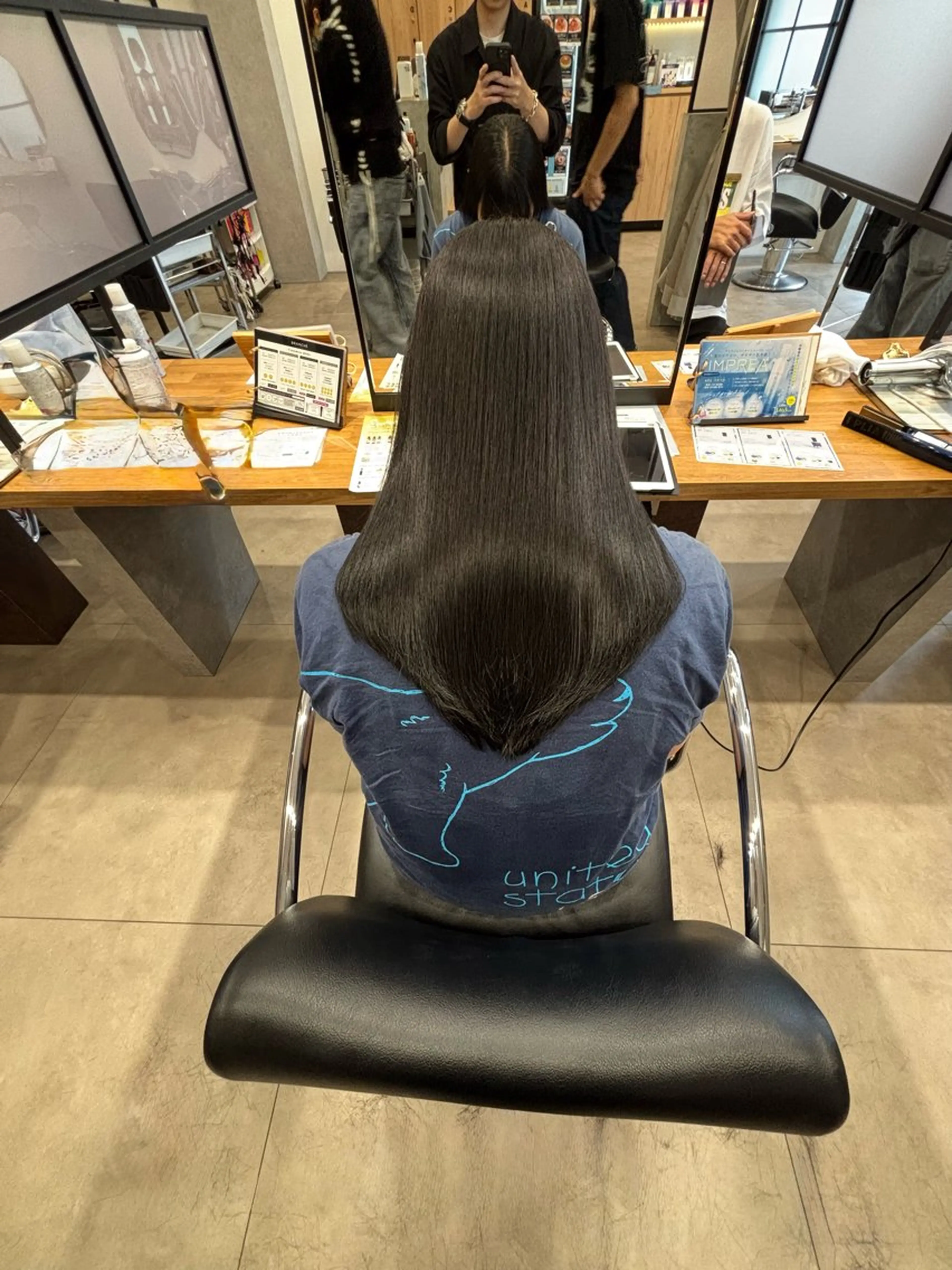 ロング カット 縮毛矯正 馬場 一輝のヘアスタイル