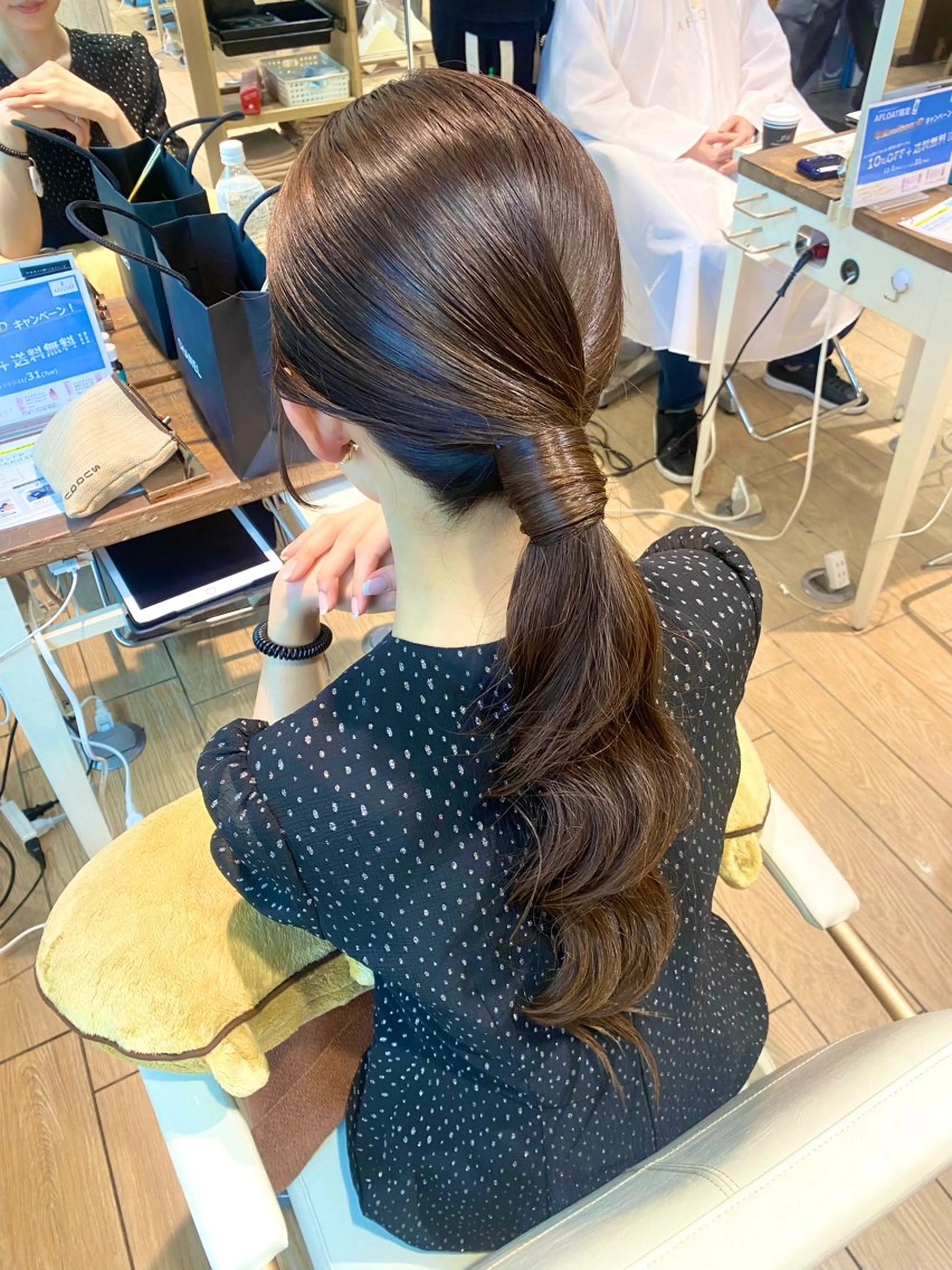 セミロング カラー ヘアアレンジ カット ヘアカラー トリートメント RIHO/愛されモテ /透明感カラーのヘアスタイル