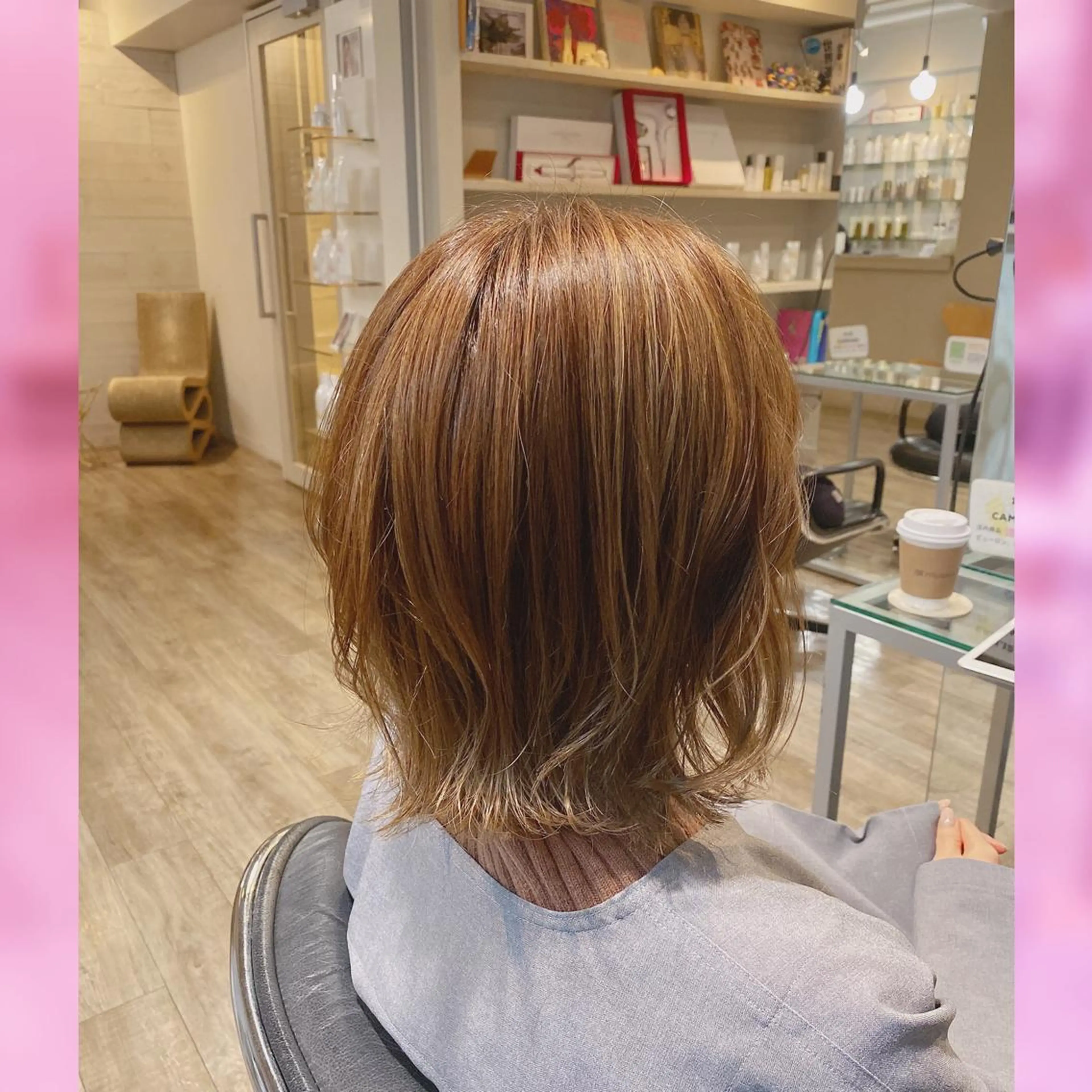 ミディアム カラー パーマ パーマ・レイヤー 髪質改善・TANIのヘアスタイル