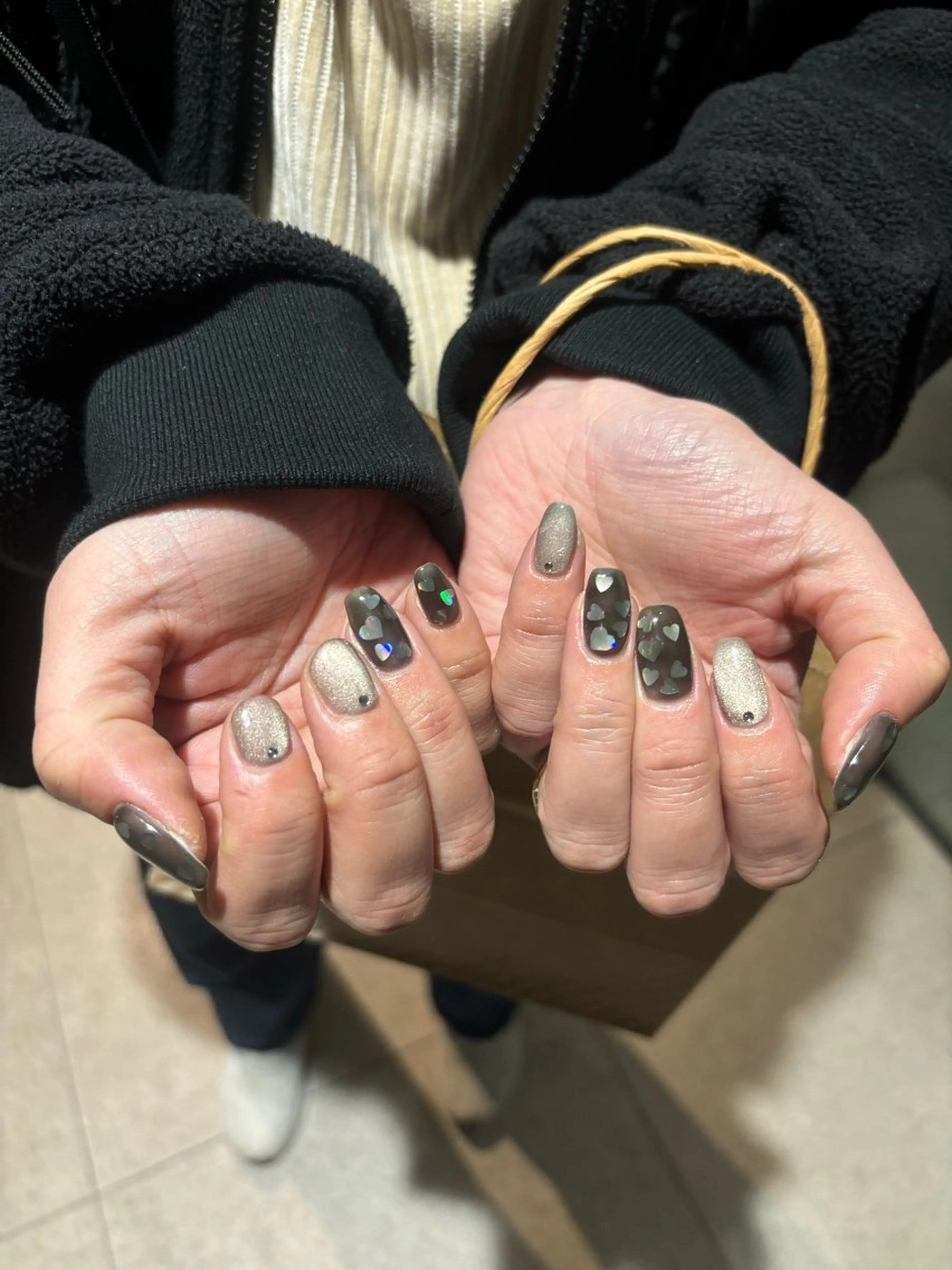 ネイル バレンタイン ハンドネイル mano Hanaのネイルデザイン