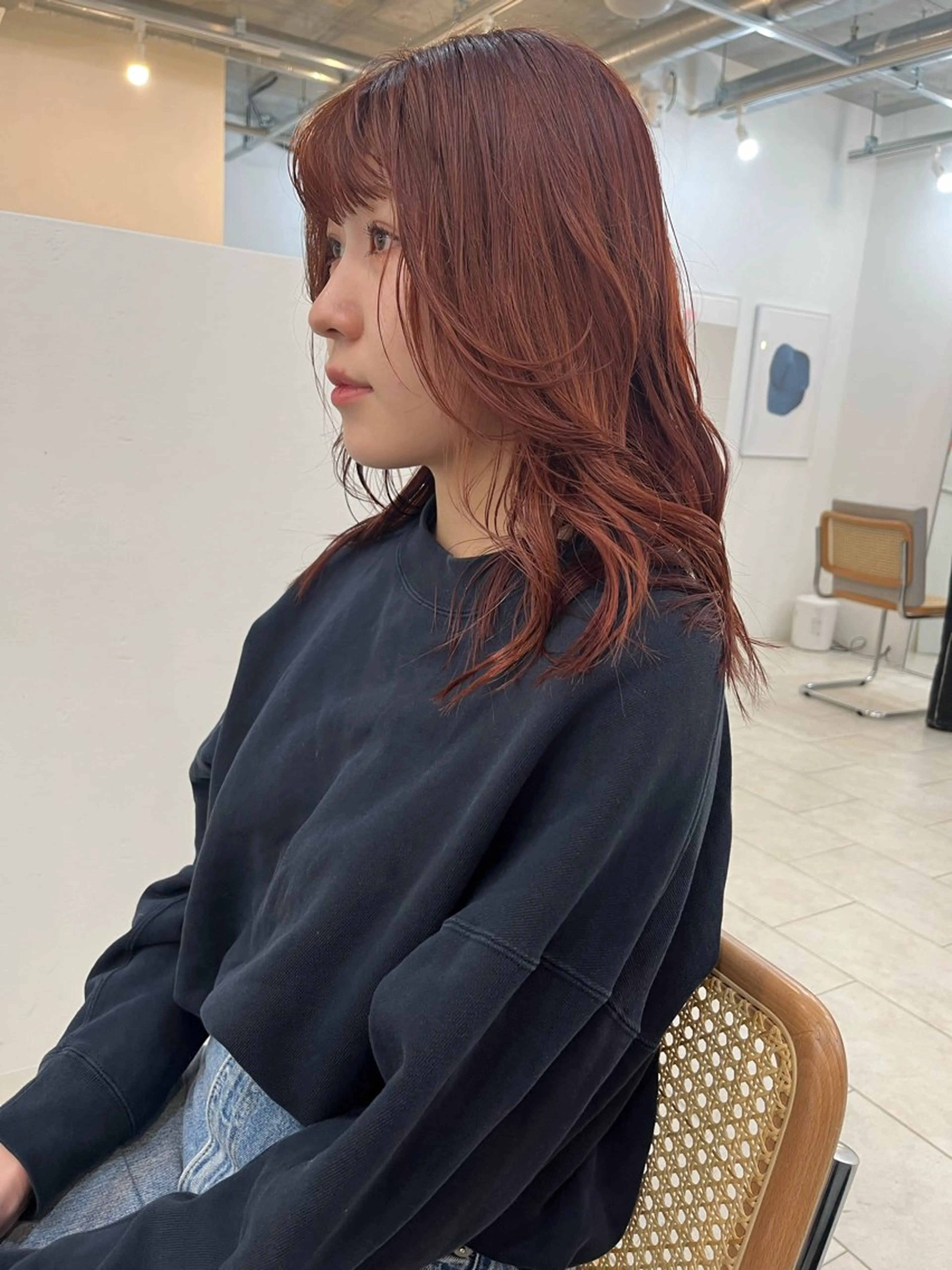 ミディアム カラー カット ヘアカラー eri kinjoのヘアスタイル