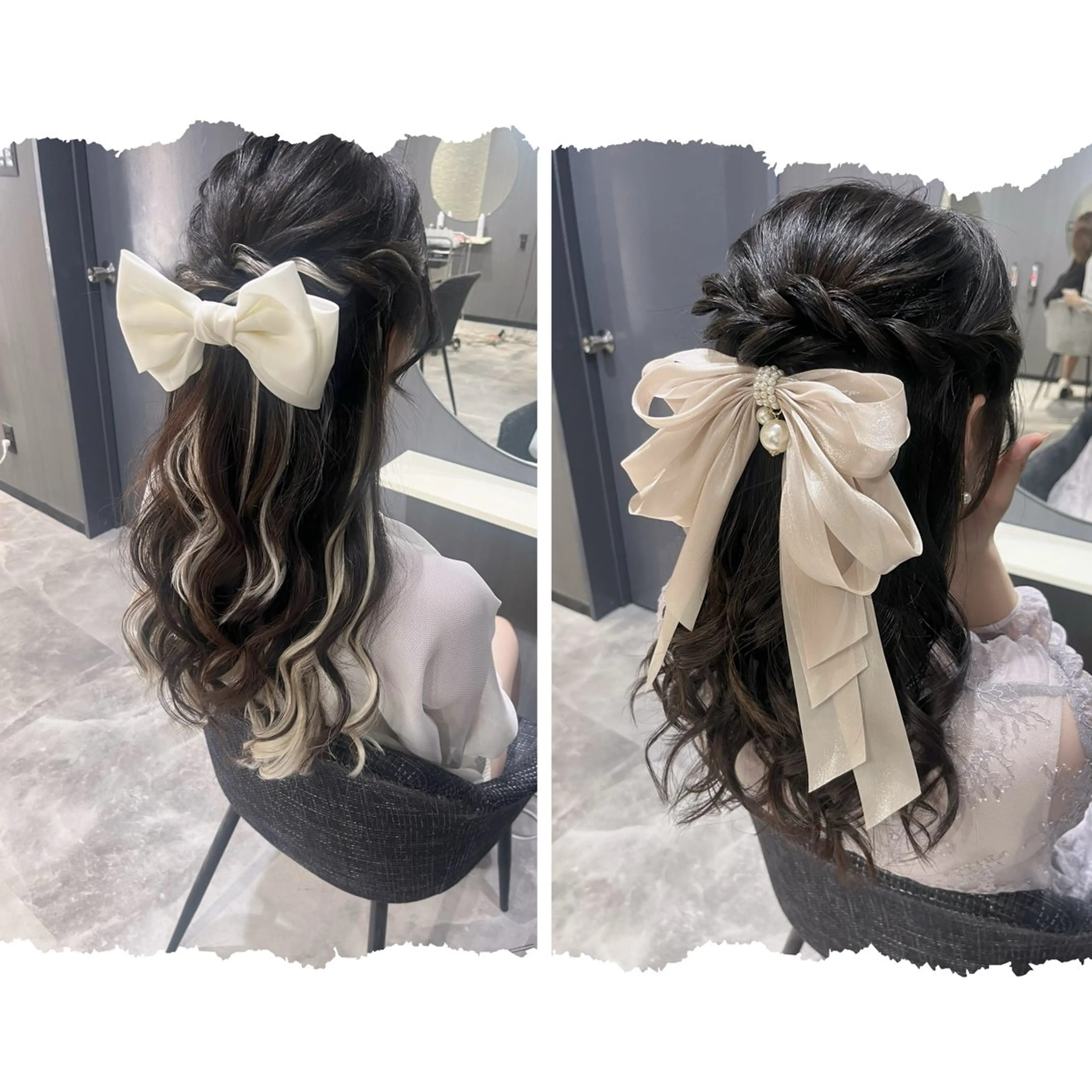 ロング ヘアアレンジ ハーフアップ ヘアセット hairset salonのヘアスタイル