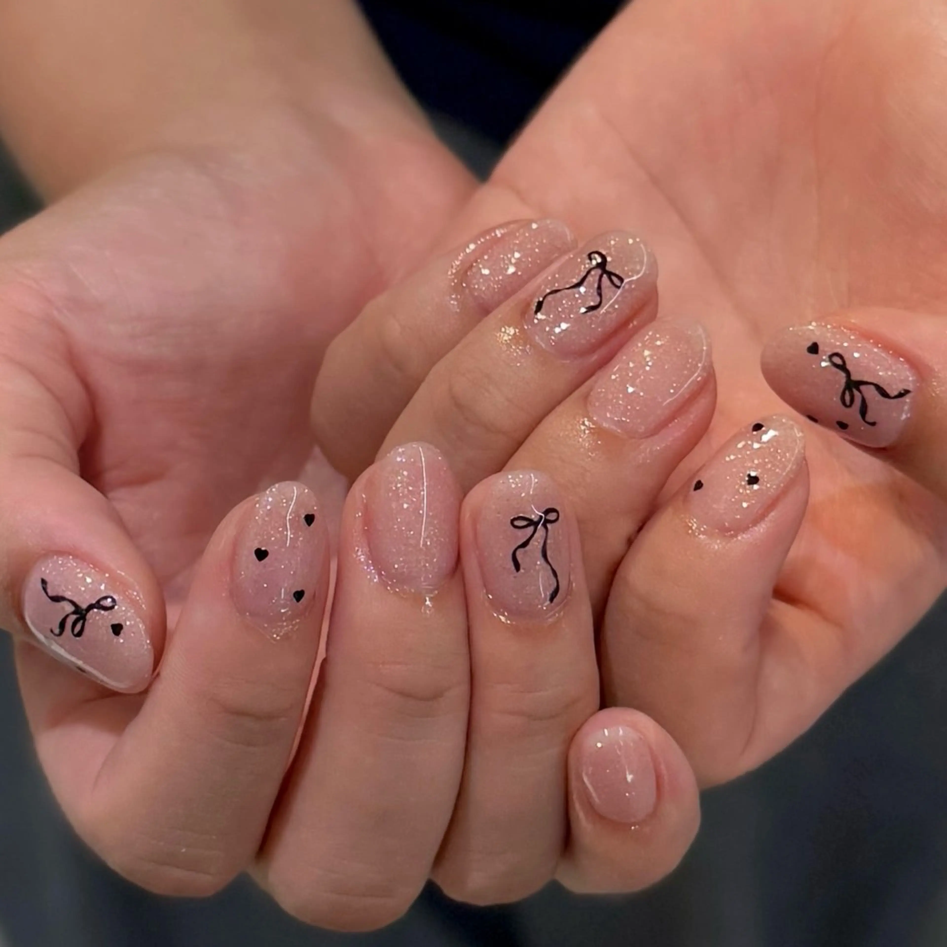 ネイル ガーリー シンプルネイル ハンドネイル ハンドケア Chizuru ☾ ໋のネイルデザイン