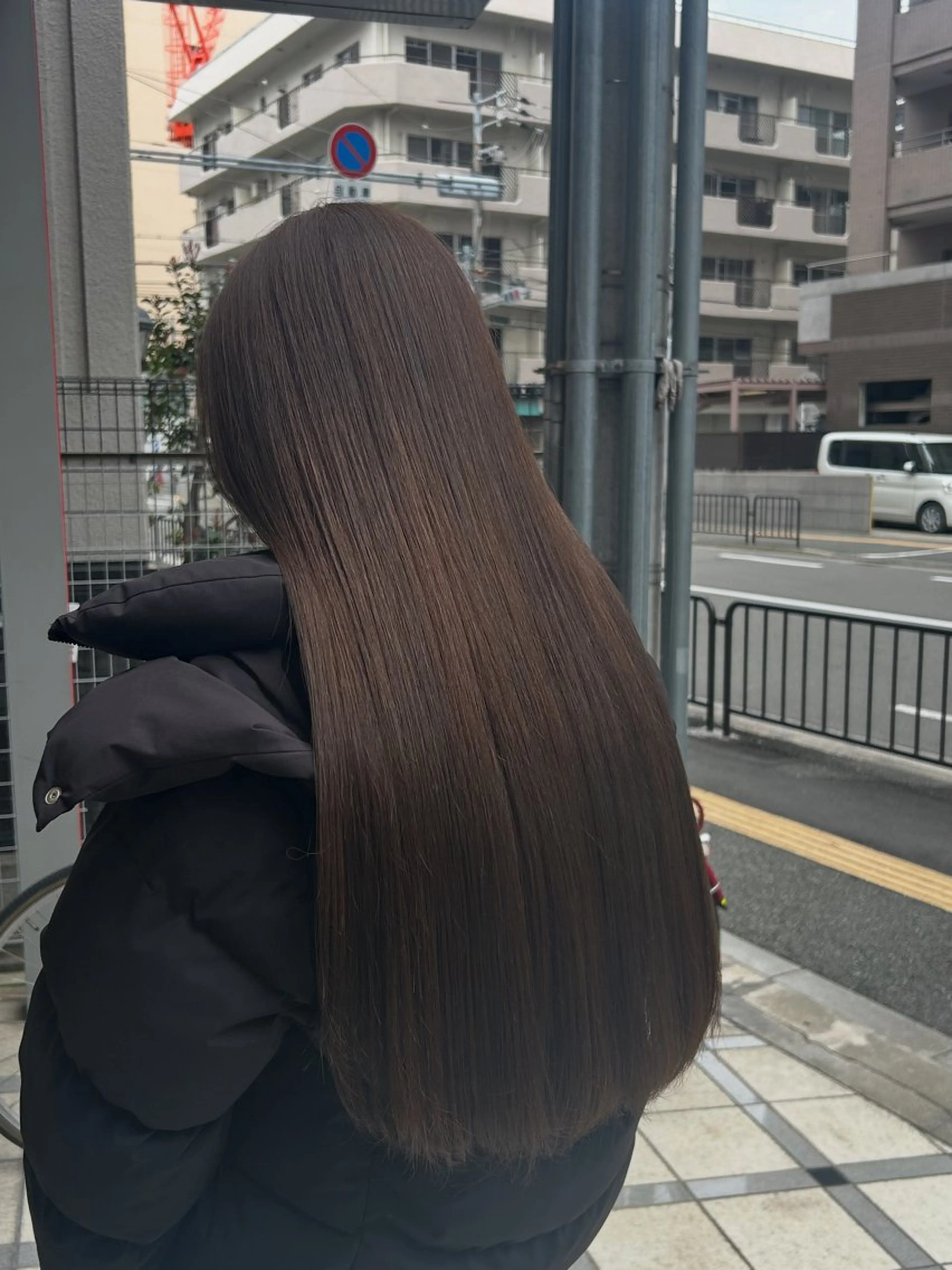 カラー ベージュカラー 西村 優那のヘアスタイル