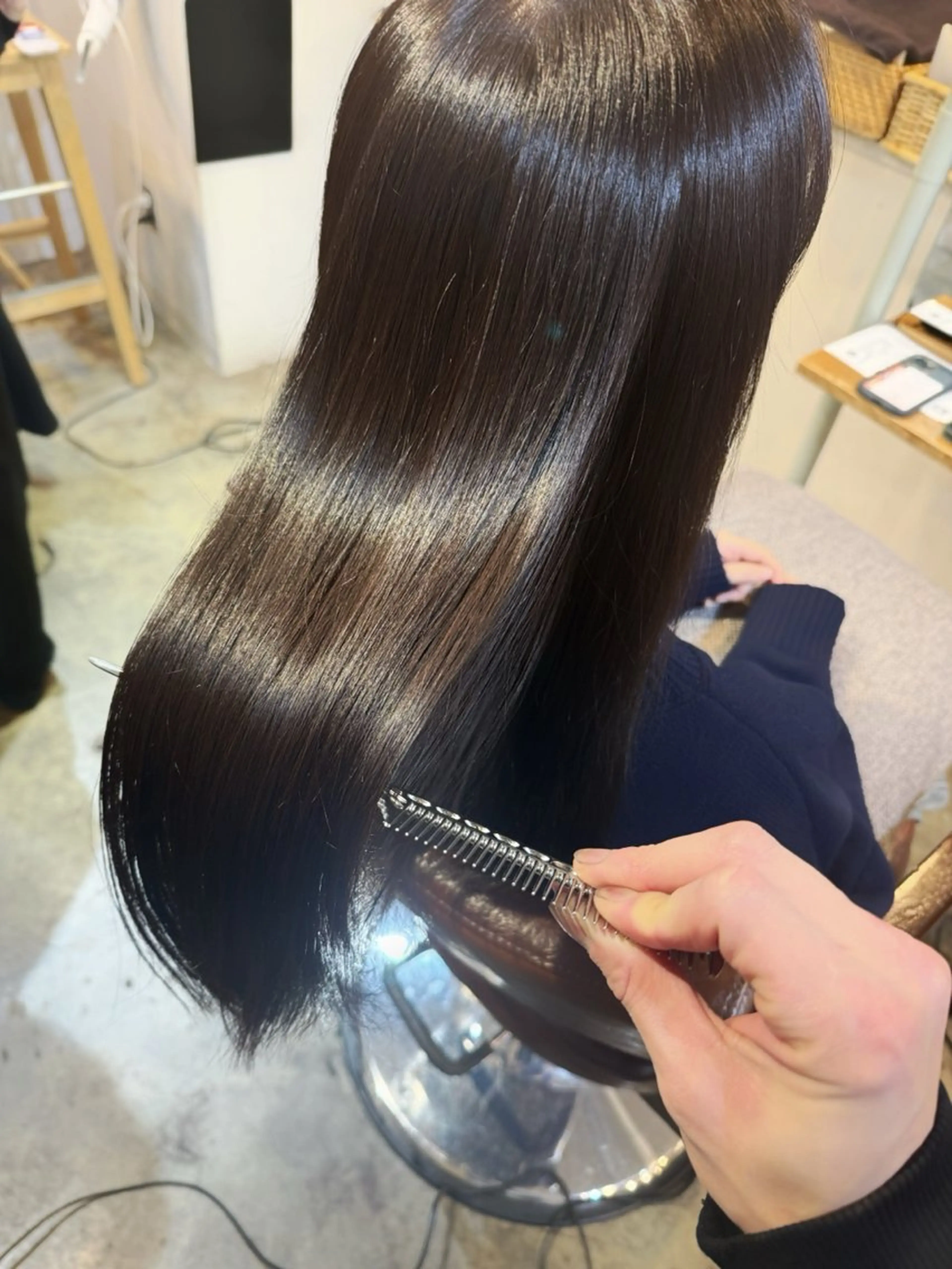 セミロング 髪質改善【縮毛矯正】 No.1りょうかのヘアスタイル