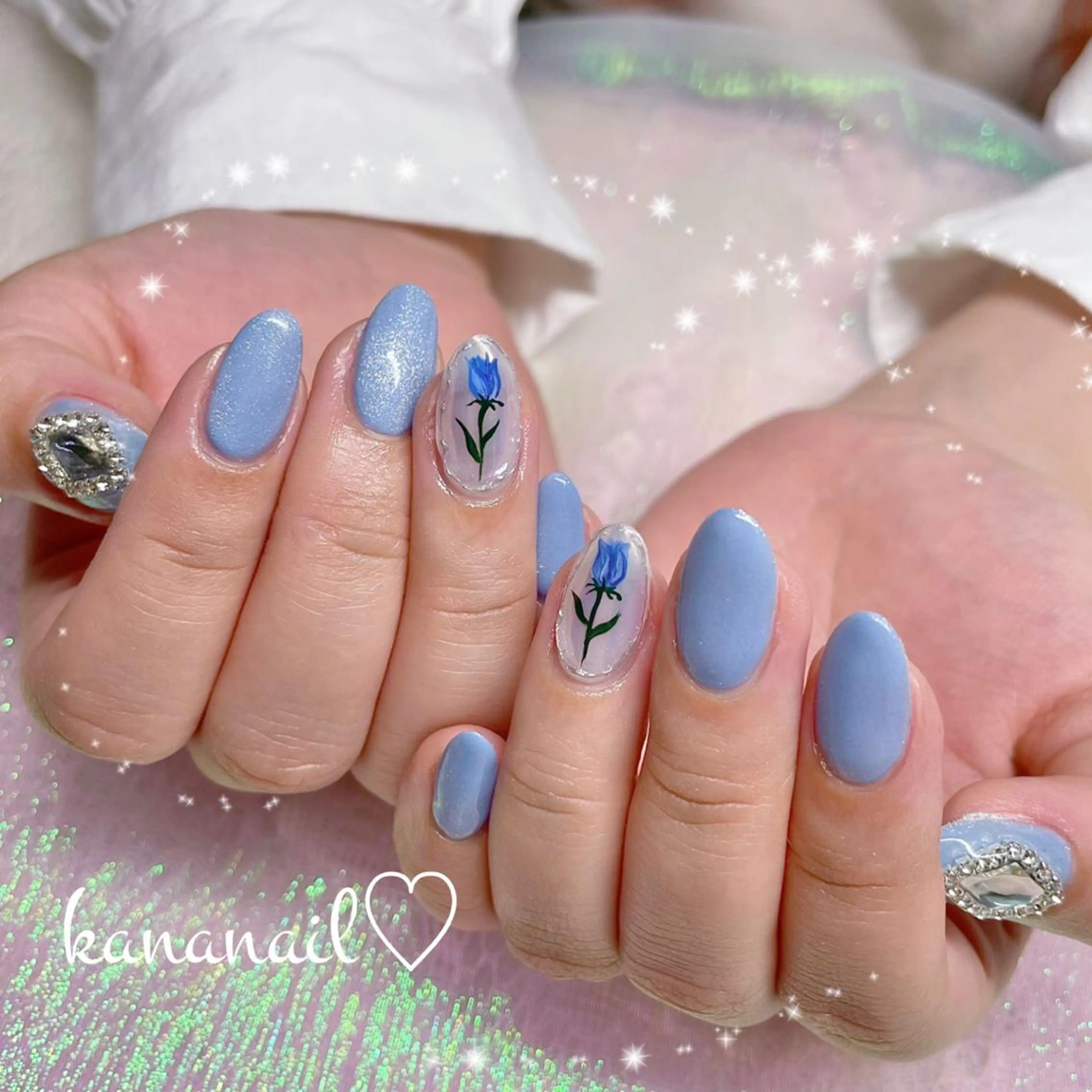 ネイル マグネットネイル ミディアムネイル kananail ♡のネイルデザイン