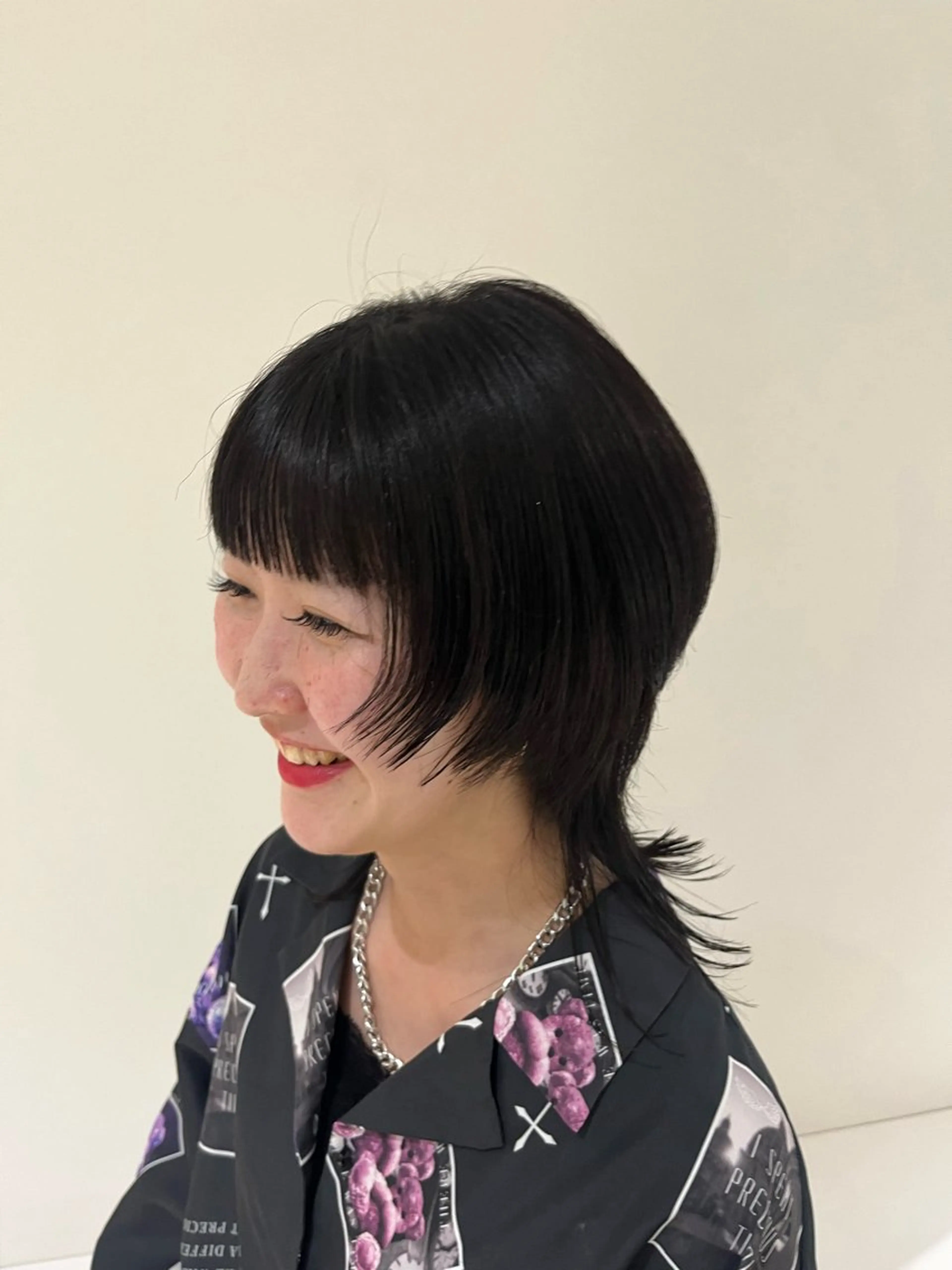 ショート ハイレイヤー レイヤーカット ウルフカット カット 宇佐美佳／美髪 ストレート/縮毛矯正のヘアスタイル