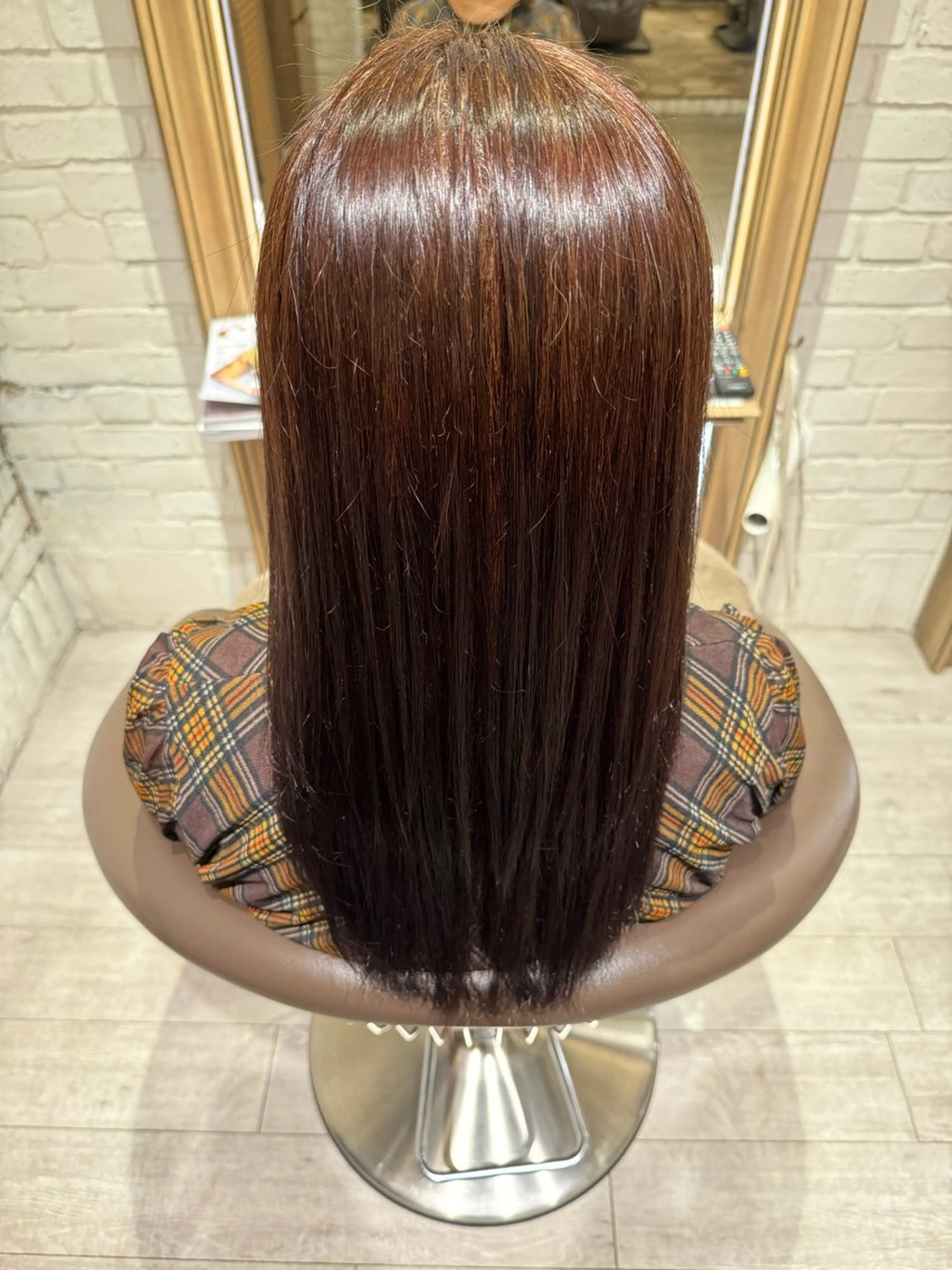 ロング 縮毛矯正 堀江美容室 千晶のヘアスタイル