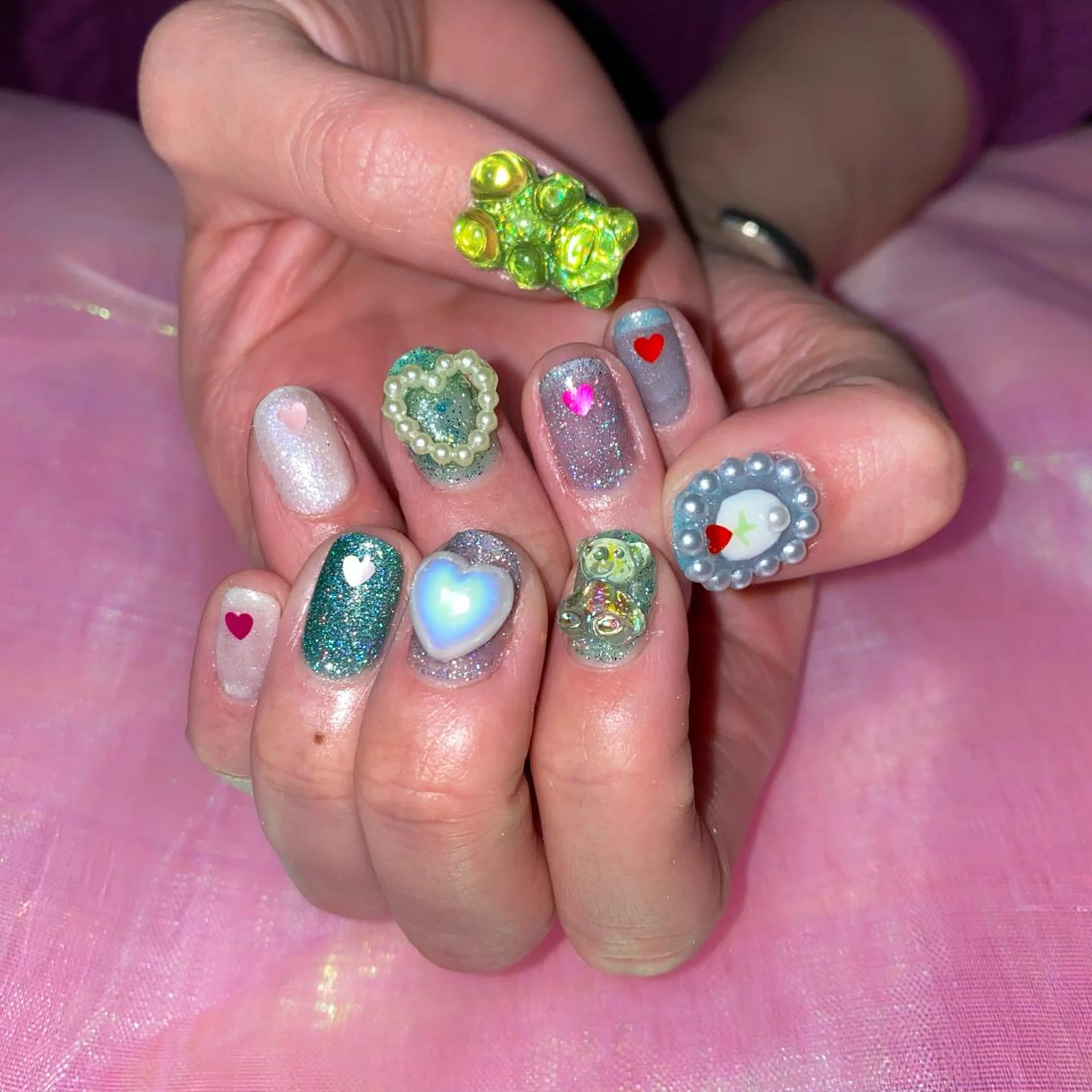 ネイル 氷ネイル・うるうるネイル 韓国ネイル Nail by Licorneのネイルデザイン