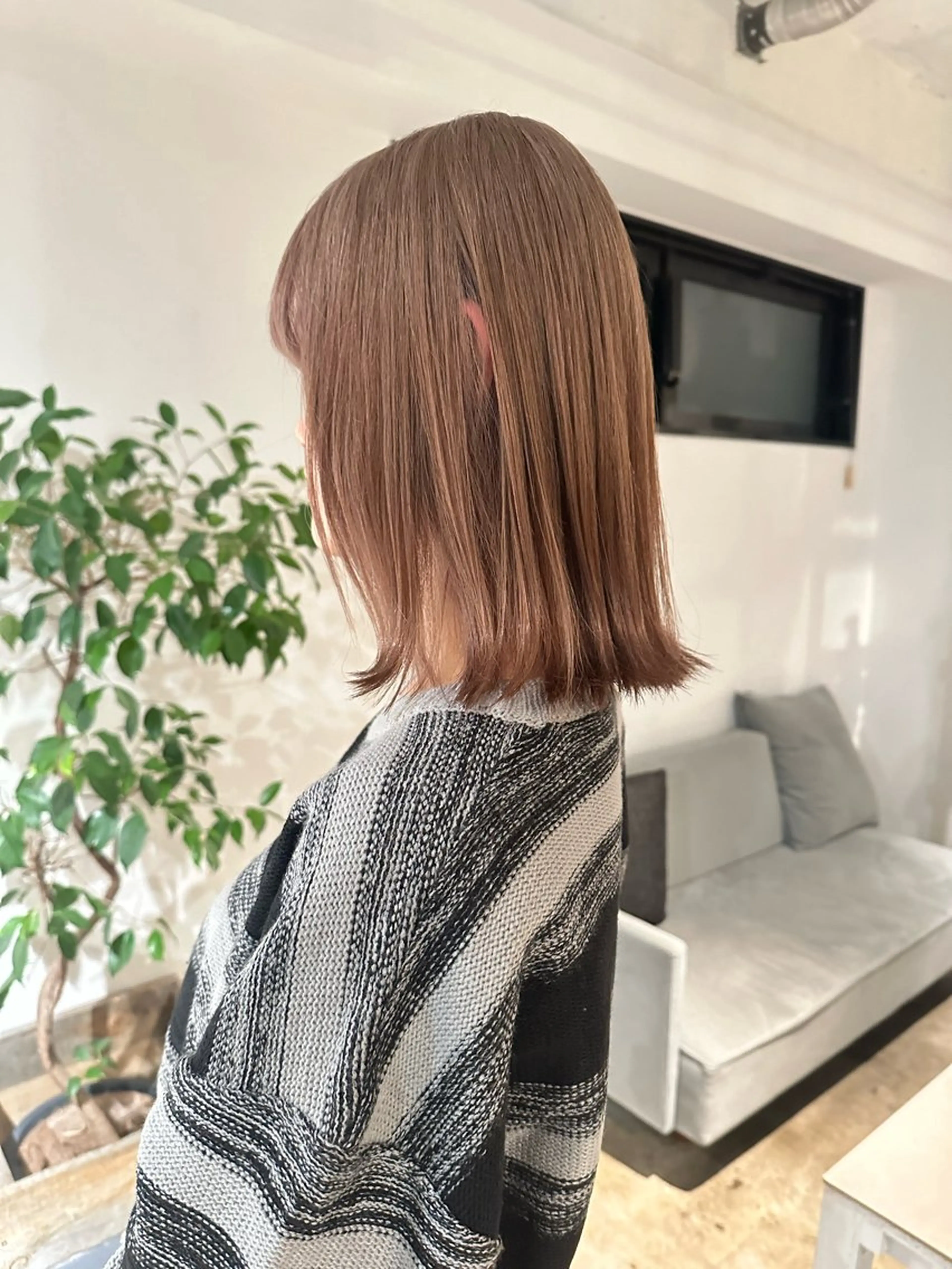 ミディアム カラー ヘアカラー トリートメント ヘアセット ✨艶ブリーチカラー ✨四ノ宮裕己のヘアスタイル