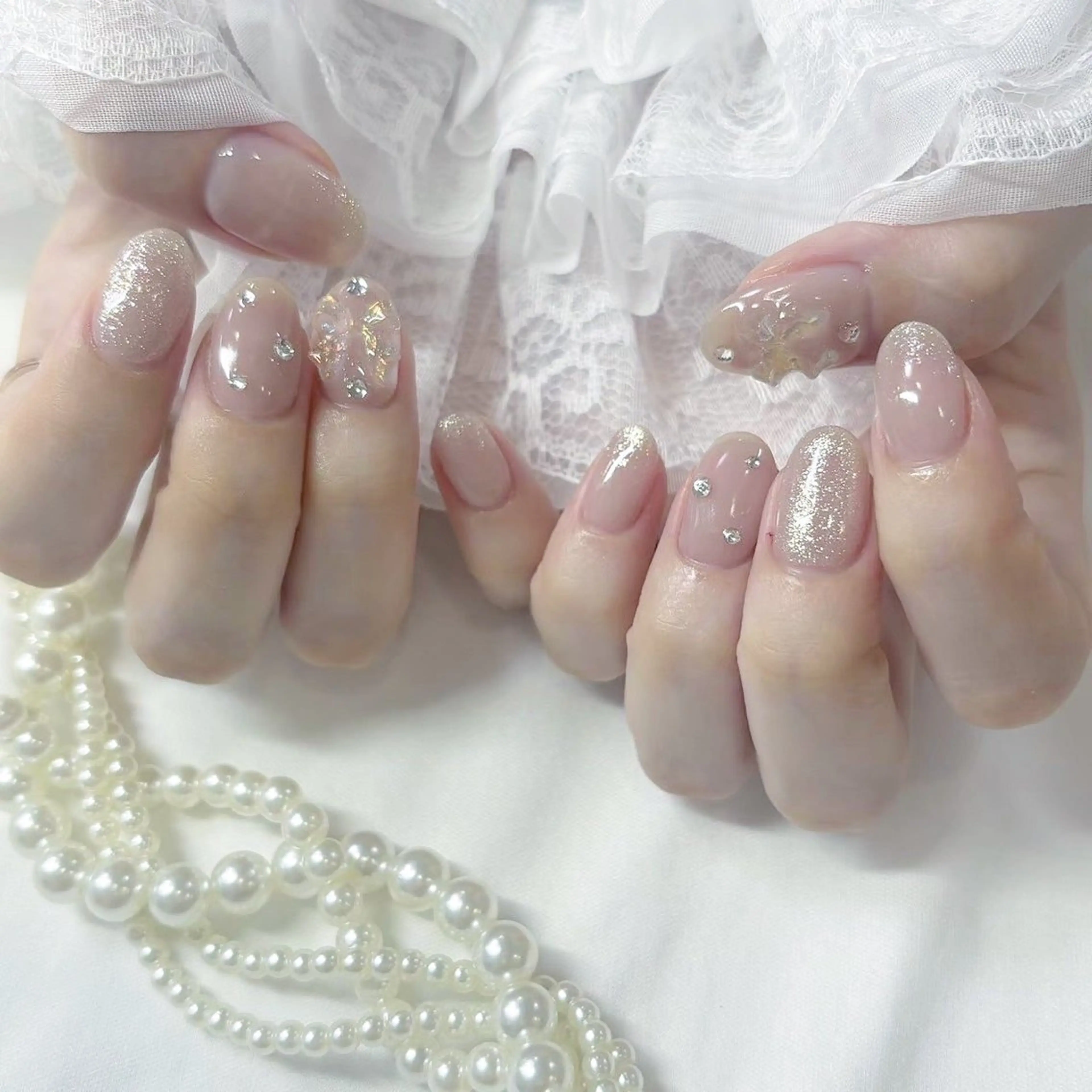 ネイル アートネイル 長さ出し フットネイル 韓国ネイル マグネットネイル ハンドネイル Kanako 💫のネイルデザイン