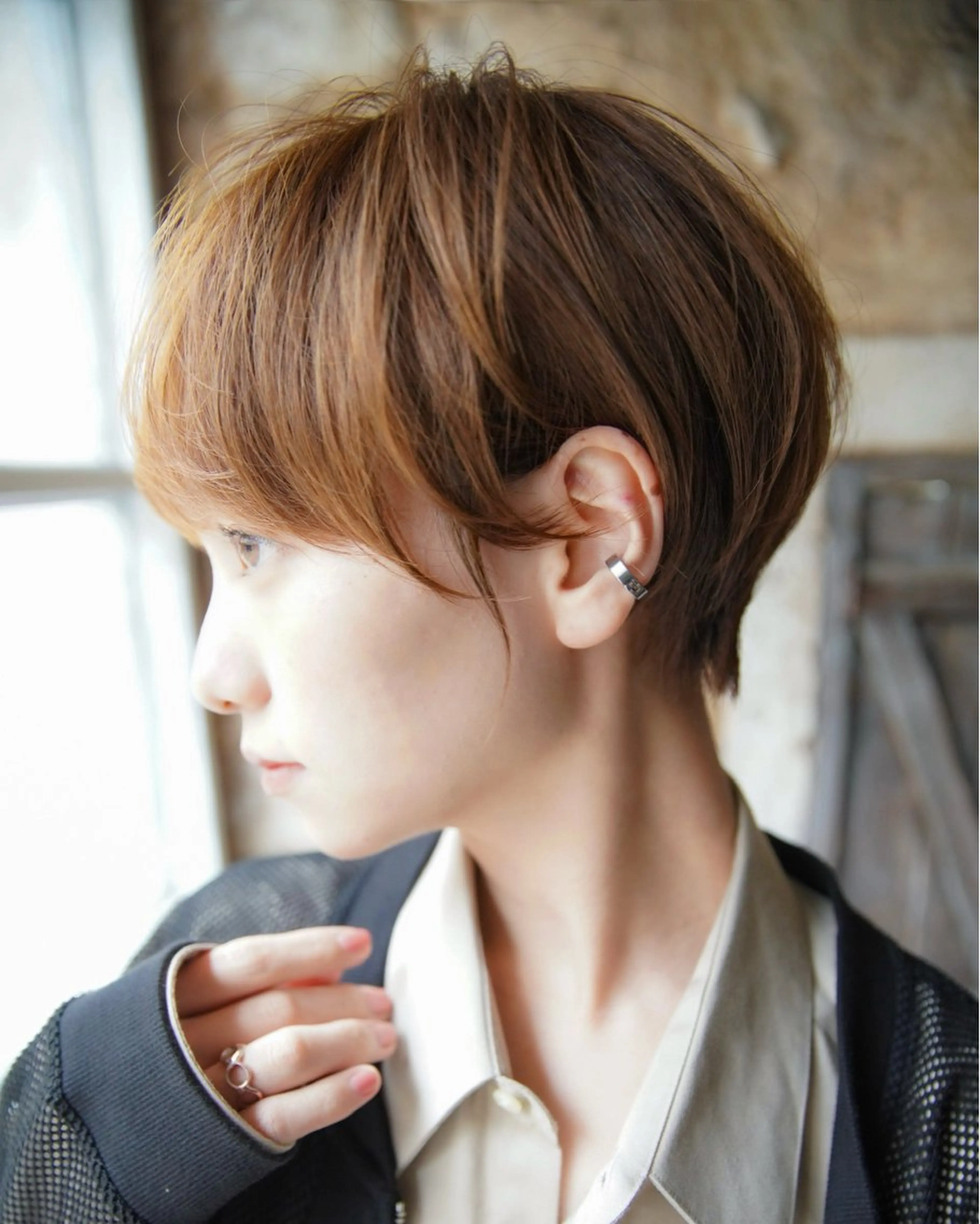 ショート カラー 辻口 俊のヘアスタイル