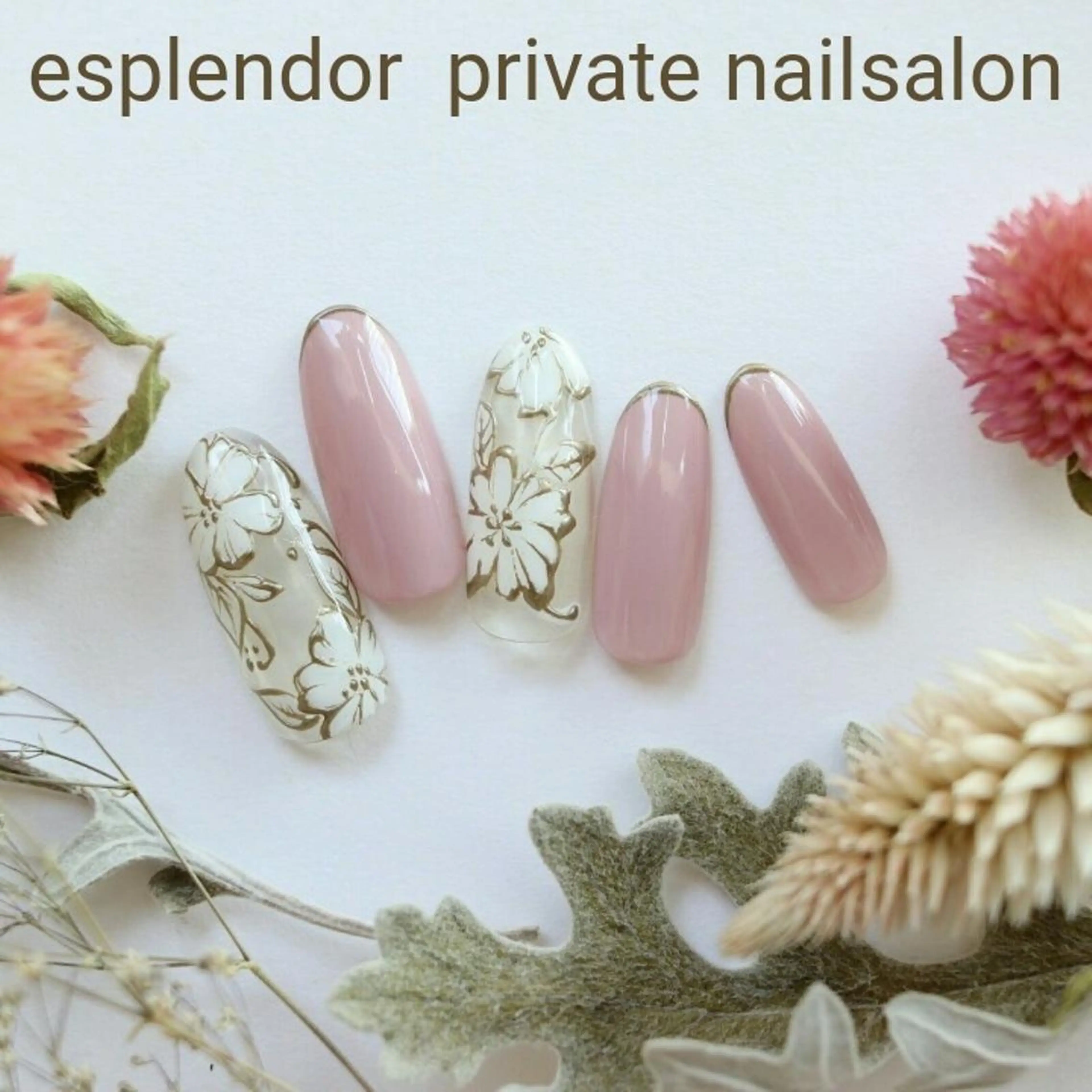 ネイル クリアネイル ゴールド ハンドネイル ハンドケア esplendor  小野寺のネイルデザイン