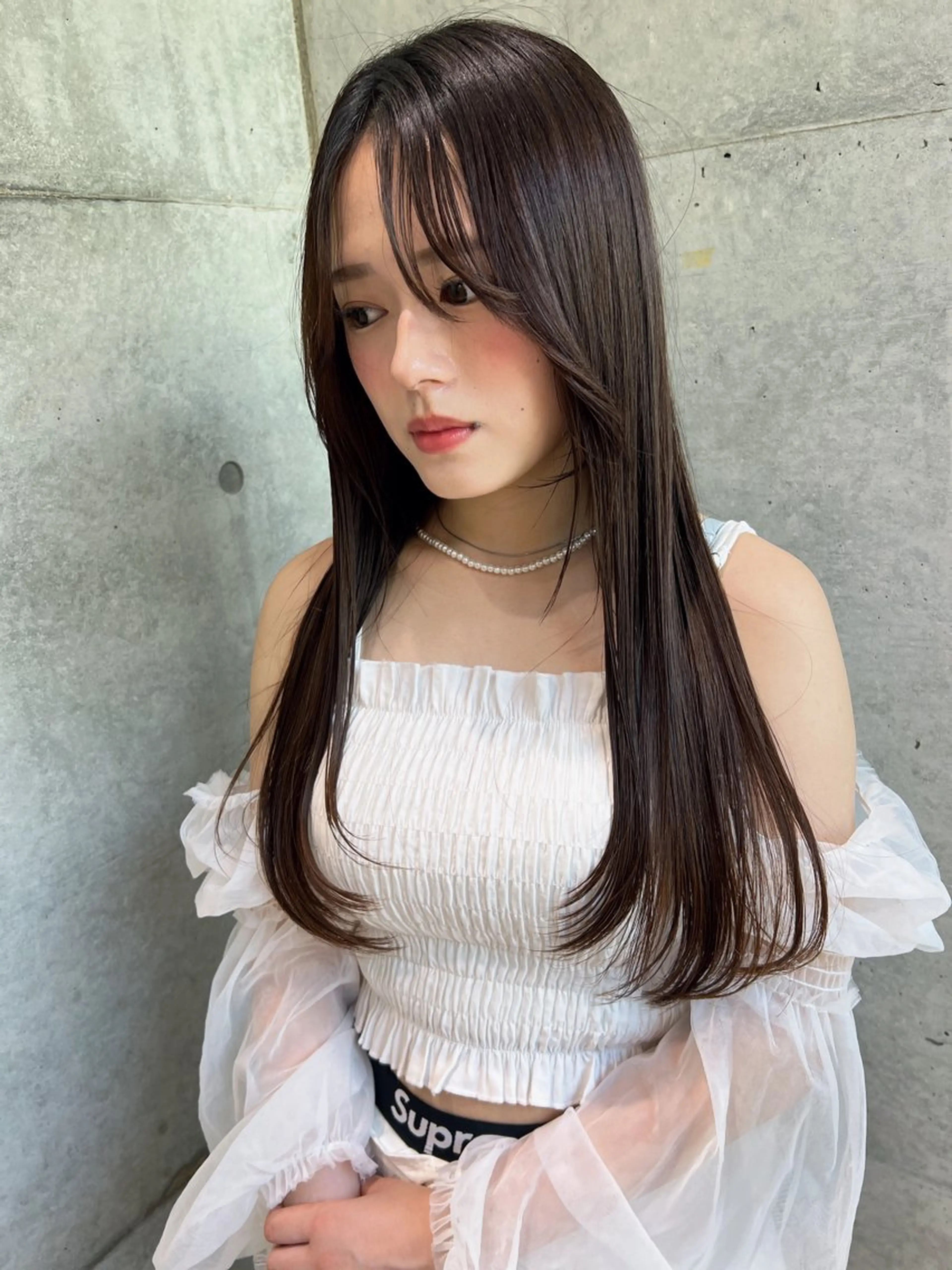 ロング パーマ 髪質改善 カット 縮毛矯正 トリートメント 福岡縮毛矯正✨️ ストレート 向井和輝のヘアスタイル