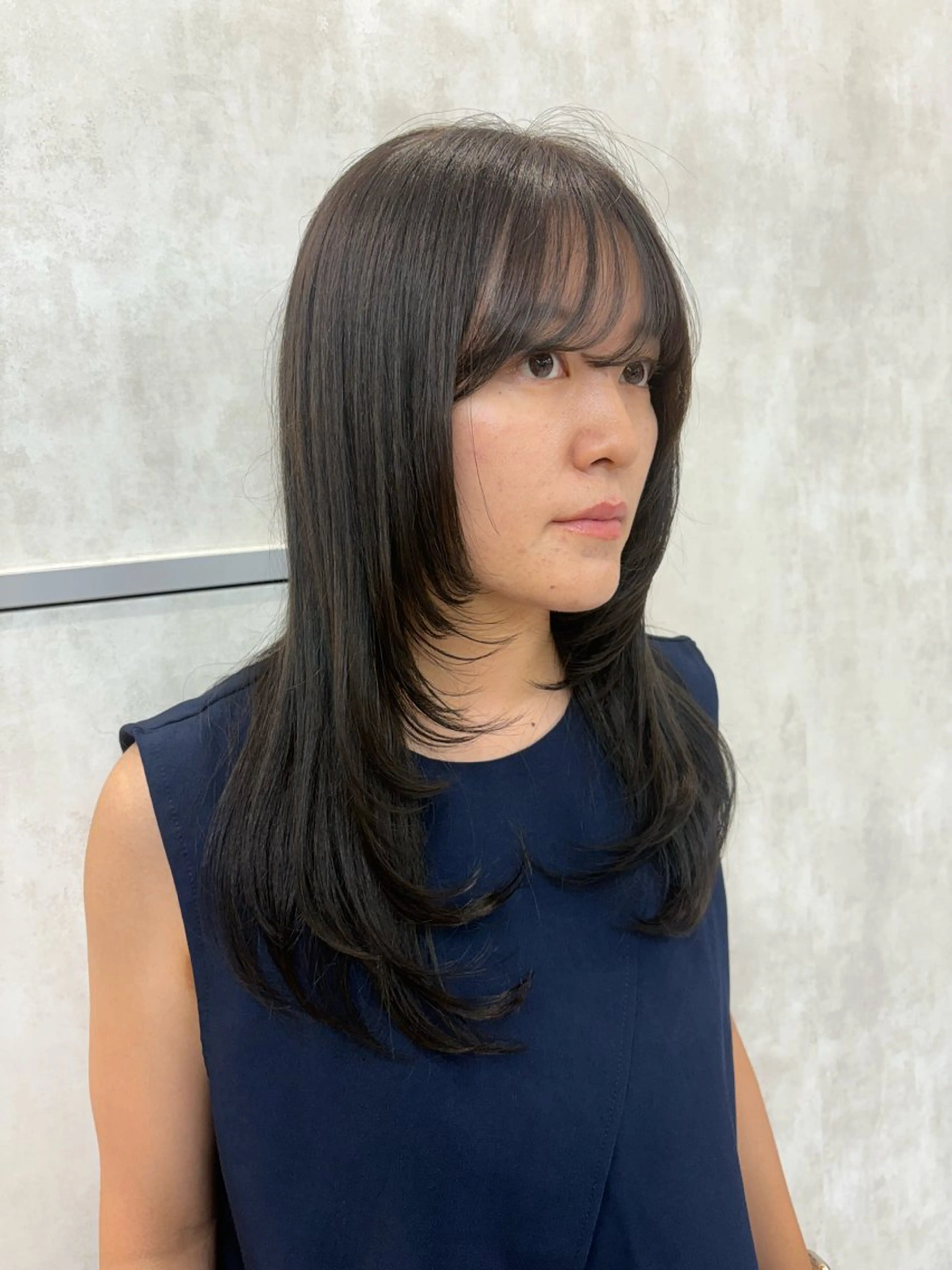 ロング カラー カット ヘアカラー トリートメント tokute 片岡心🐥のヘアスタイル