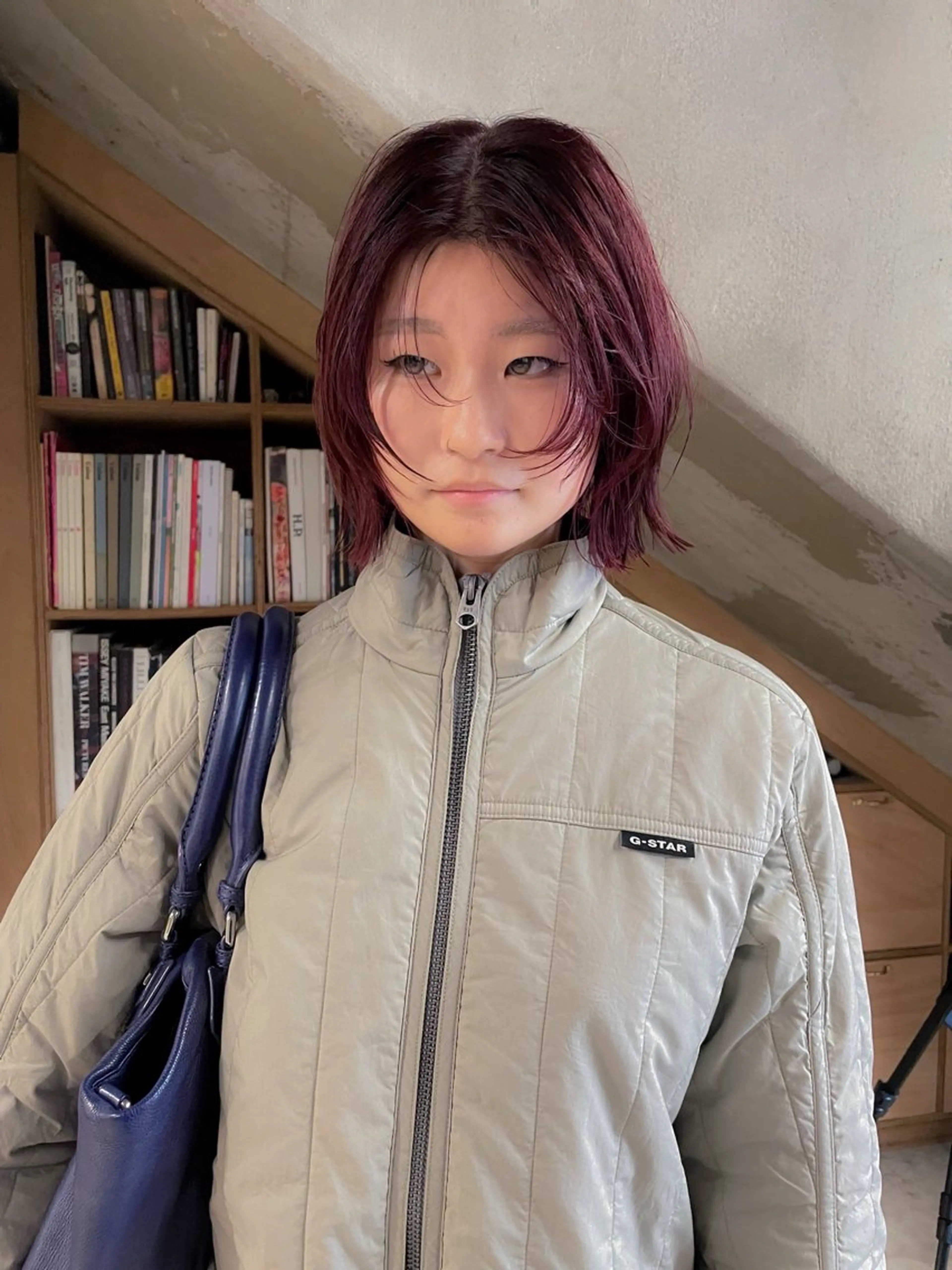 ショート カラー パーマ/レイヤー 岩山丈一郎のヘアスタイル