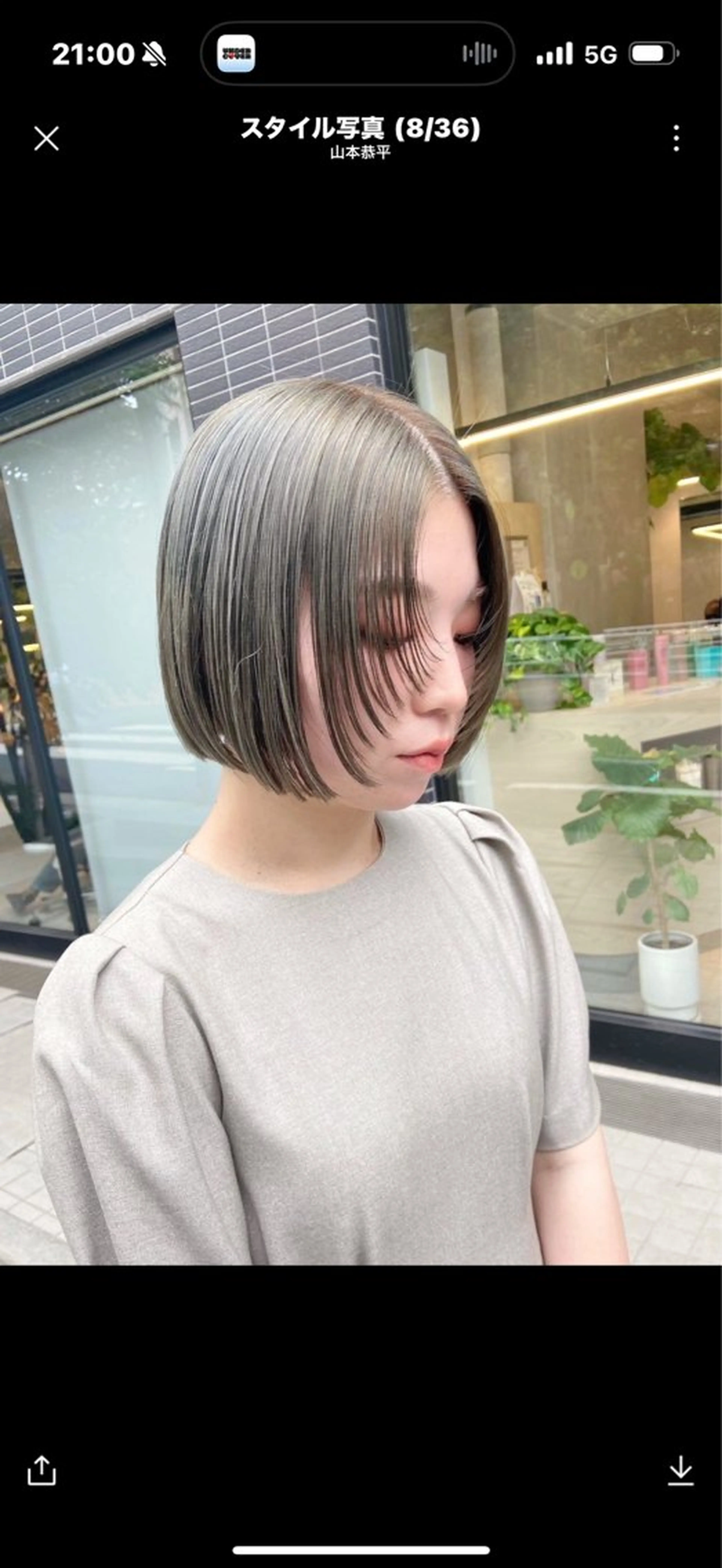 ショート カラー ボブ 顔まわりレイヤー レイヤーカット ちえみ/ ボブ・ショート募集中のヘアスタイル