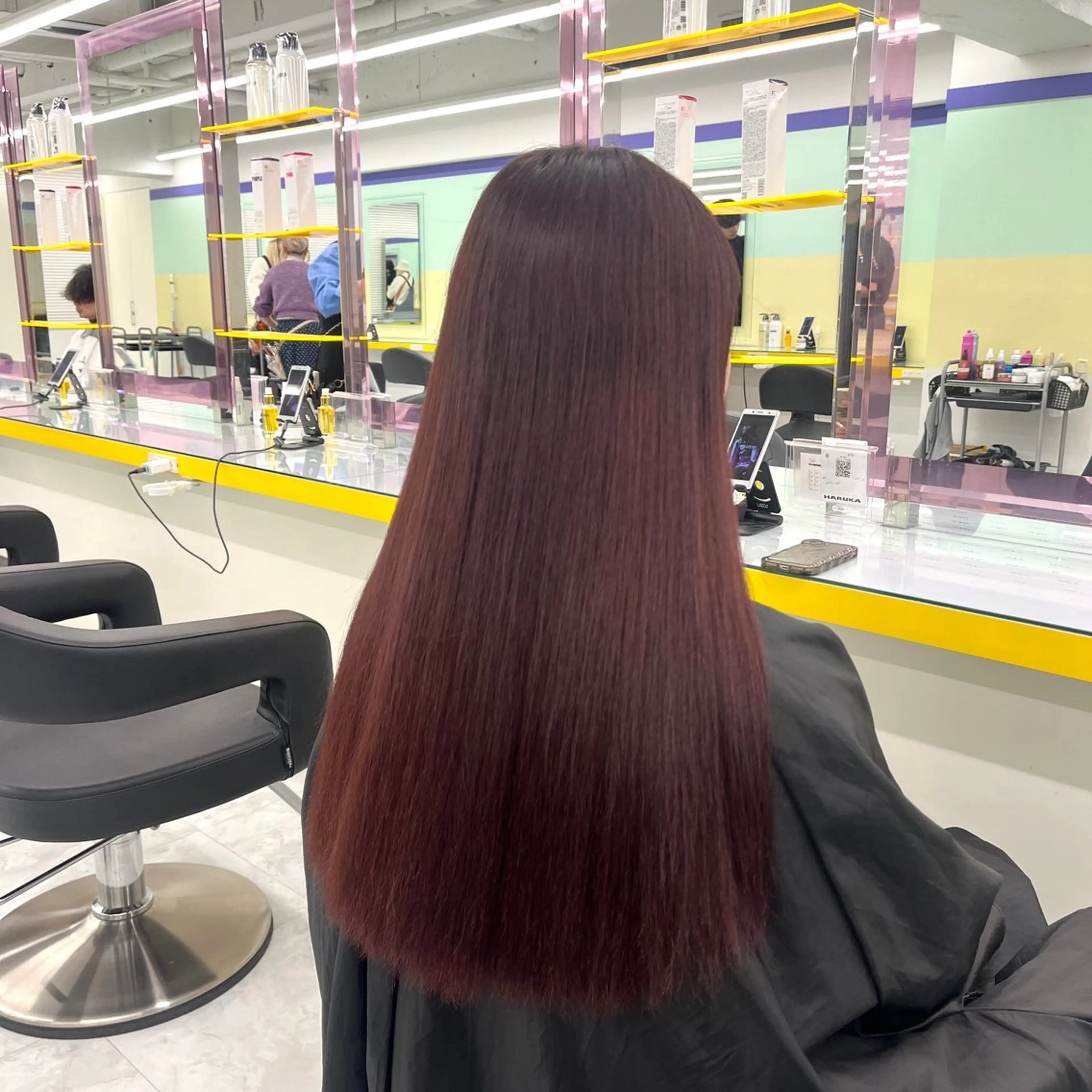 ロング カラー ヘアアレンジ レッドカラー ヘアカラー 🎀Girly艶髪カ ラー🎀Harukaのヘアスタイル