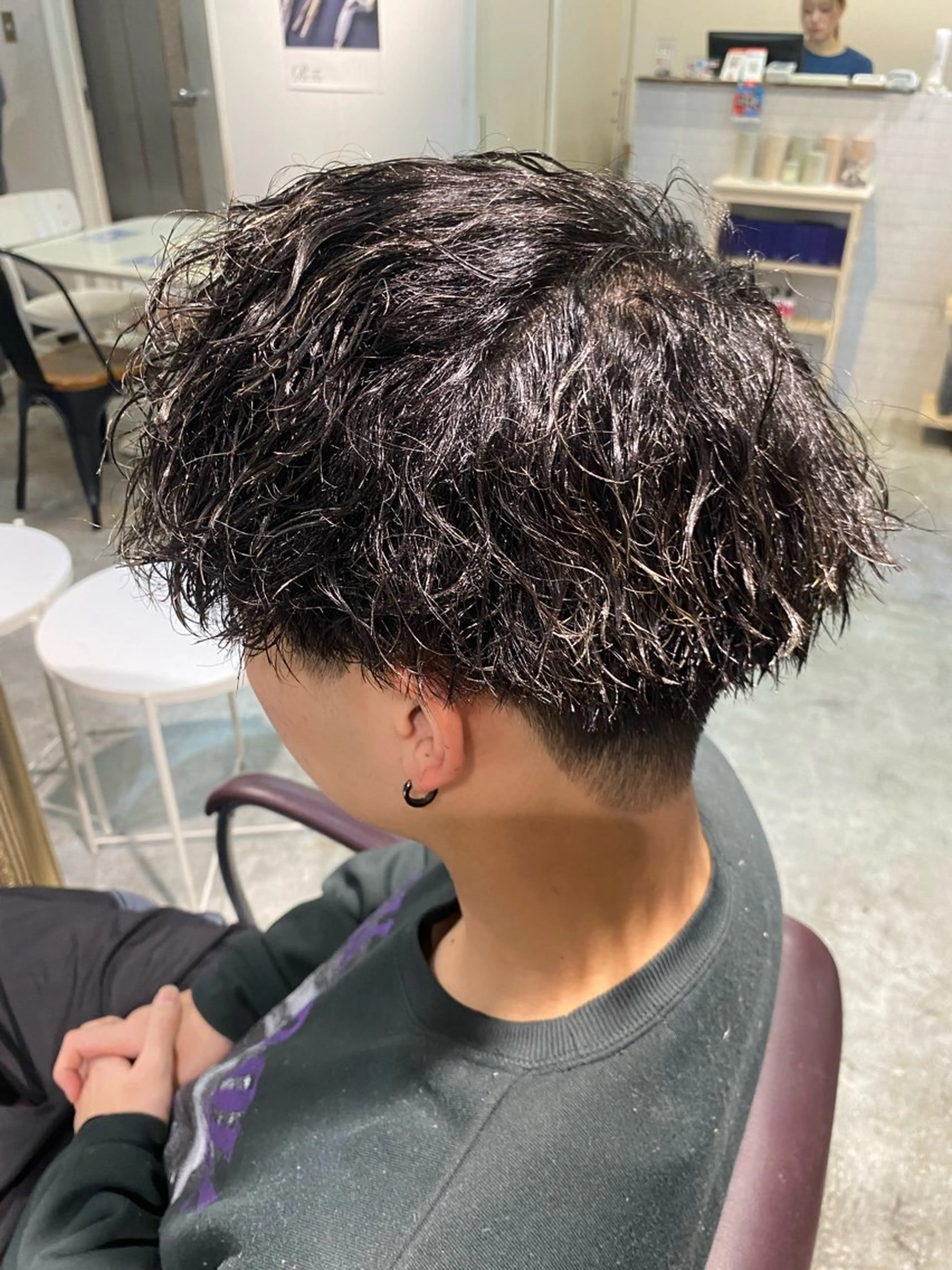 パーマ メンズ パーマ特化/フェザー パーマシャドウ/真生のヘアスタイル