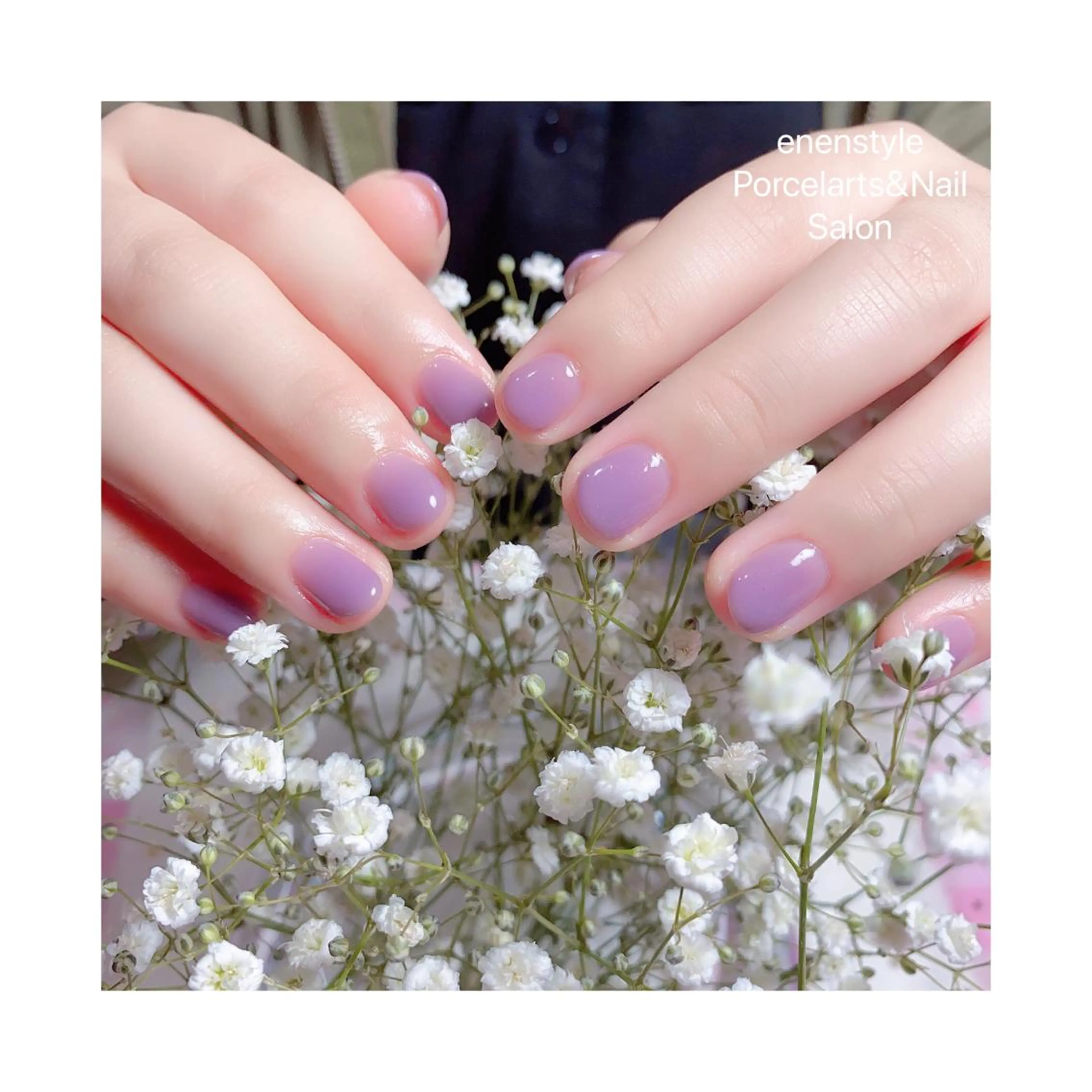 ミディアム ネイル ジェルネイル ニュアンスネイル オフィスネイル ワンカラーネイル パラジェル 👑enen style👑のネイルデザイン