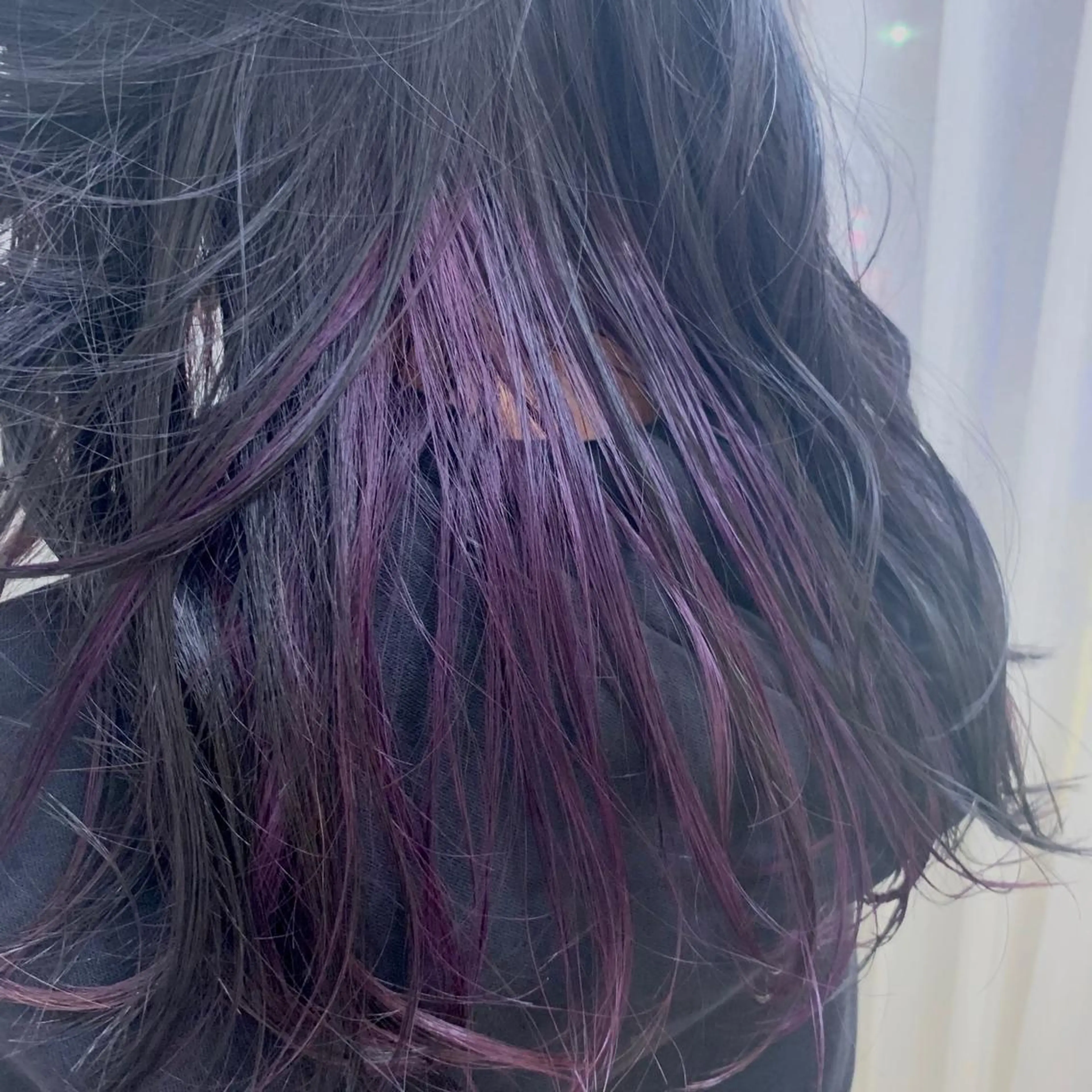 ロング カラー ブリーチ パープルカラー ヘアカラー ✨カラー支持No.1 🧸ワキ カナコ🧸のヘアスタイル