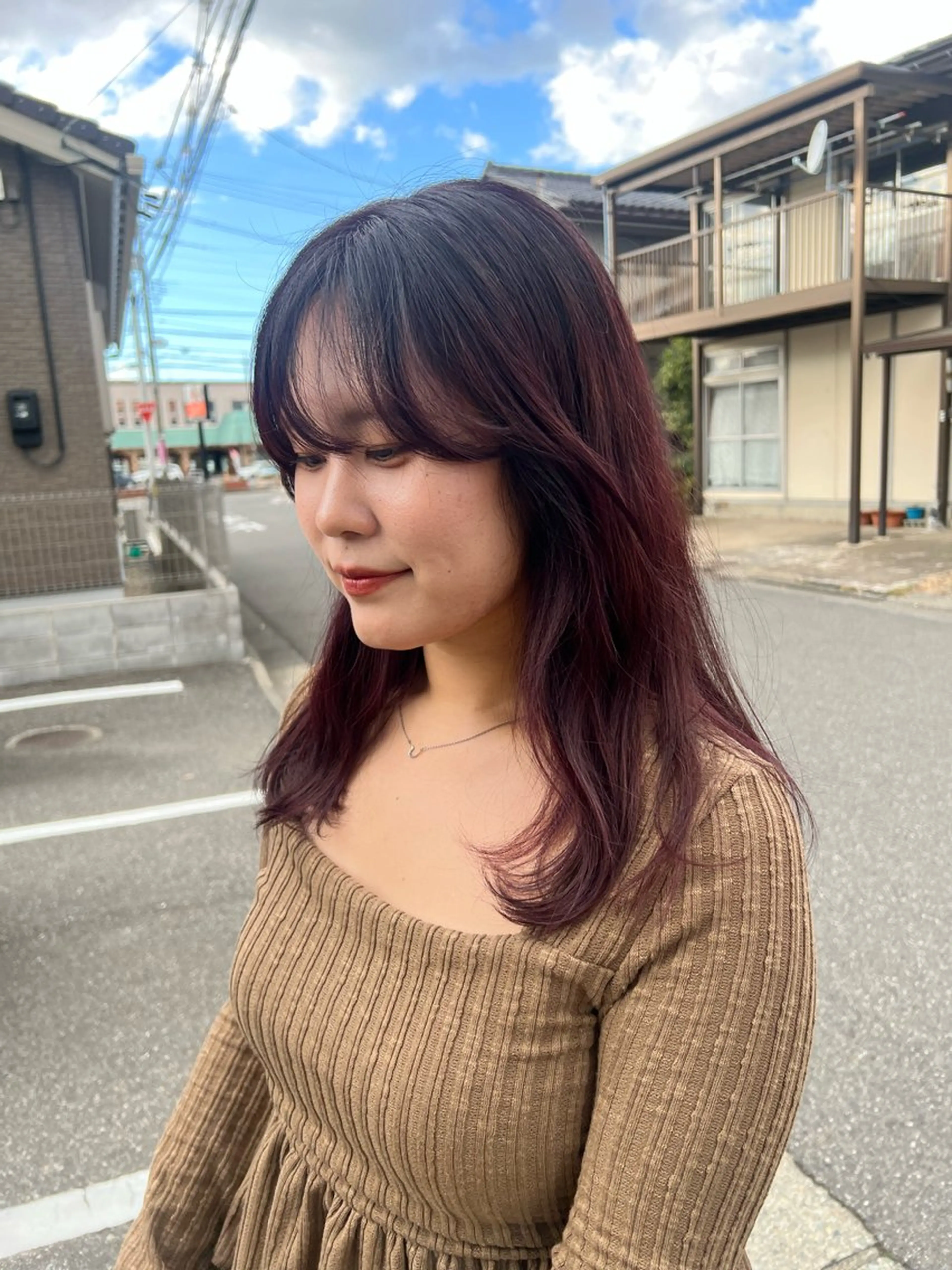 ロング カラー ヘアアレンジ ブリーチ カット ヘアカラー トリートメント APREKO SAYAKAのヘアスタイル