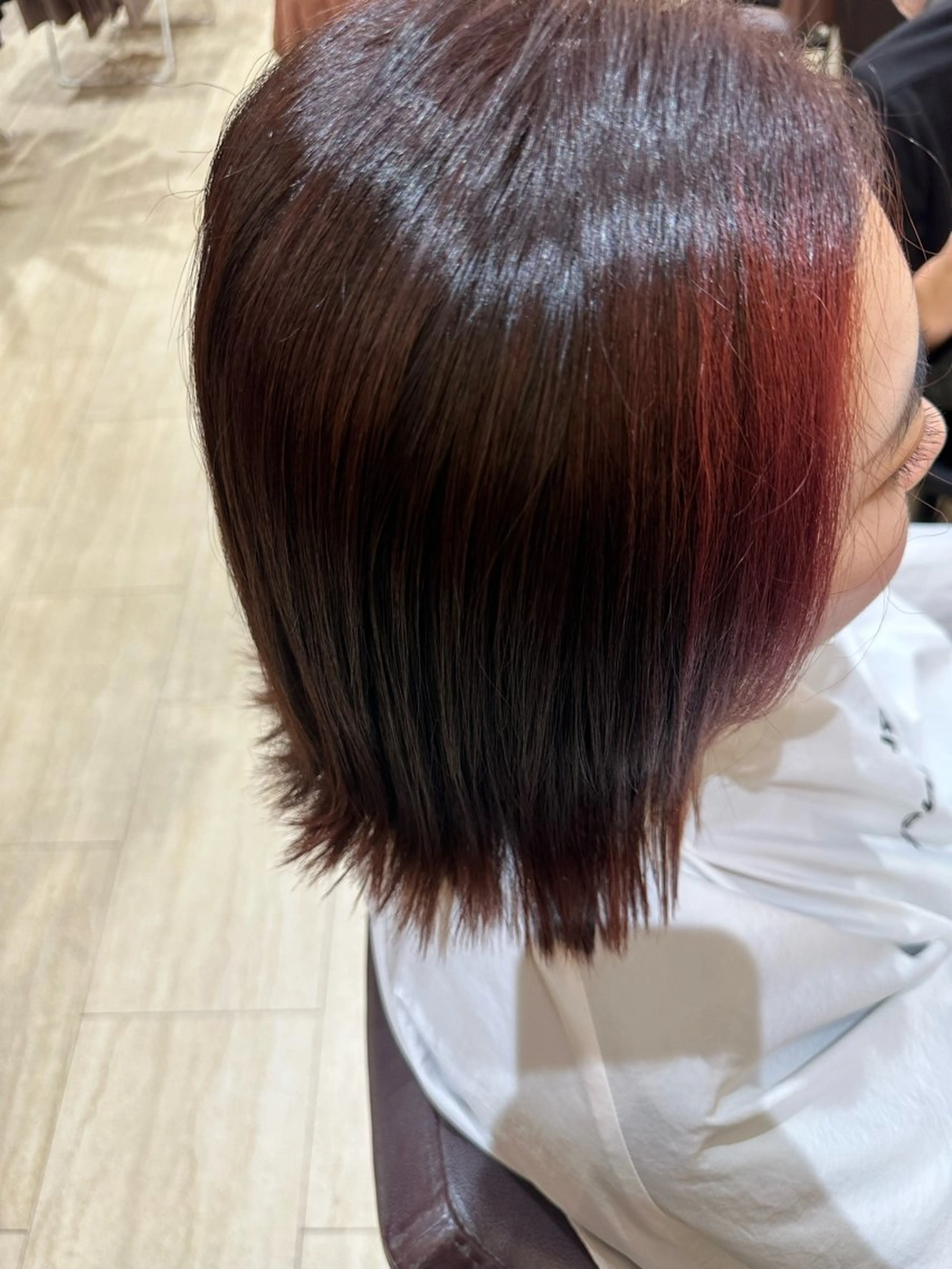 カラー ブリーチ ブラウンカラー ピンクカラー GARDENes府中 福馬可菜のヘアスタイル