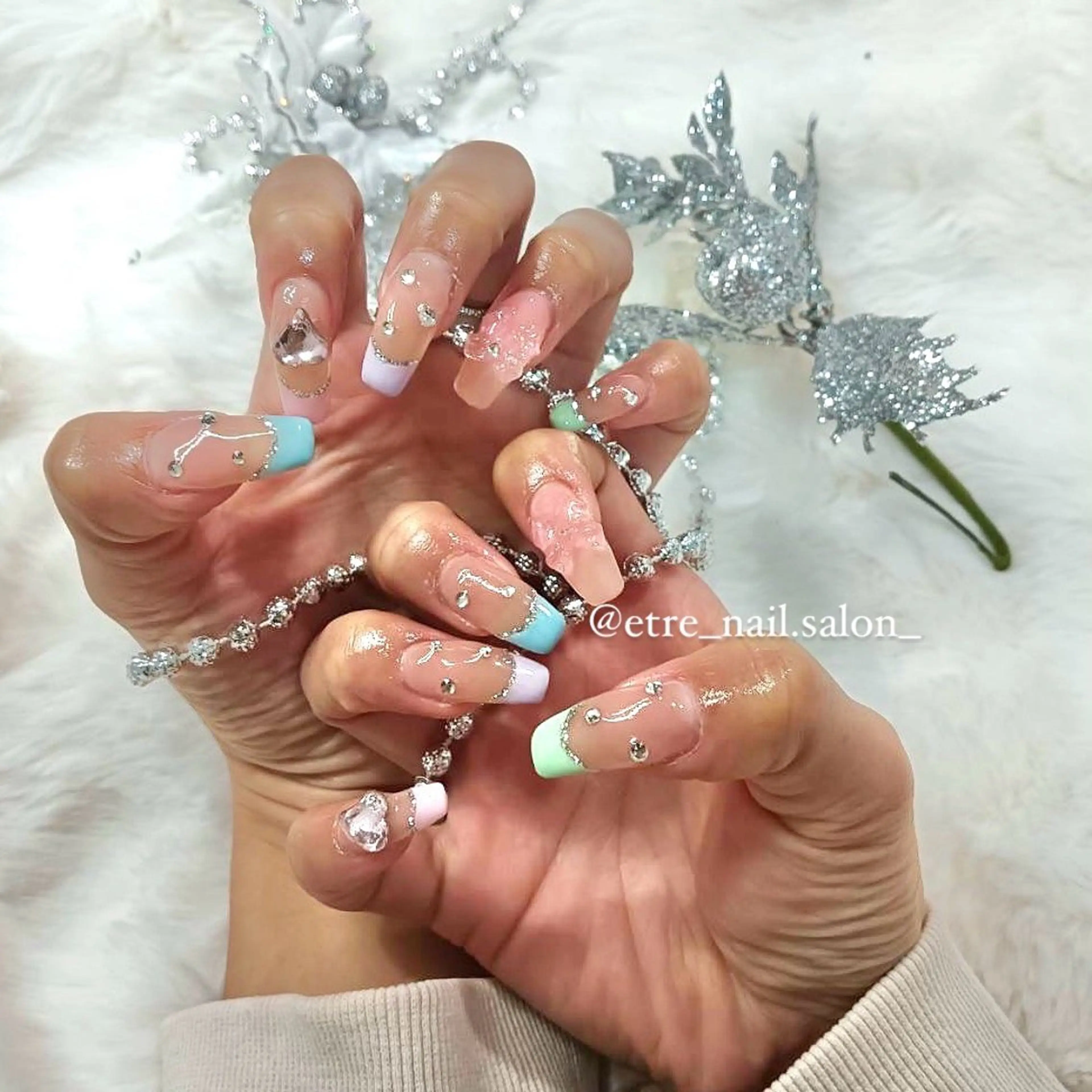 ネイル フレンチネイル 持ち込み etrebynail所属・etre -bynail-のネイルデザイン