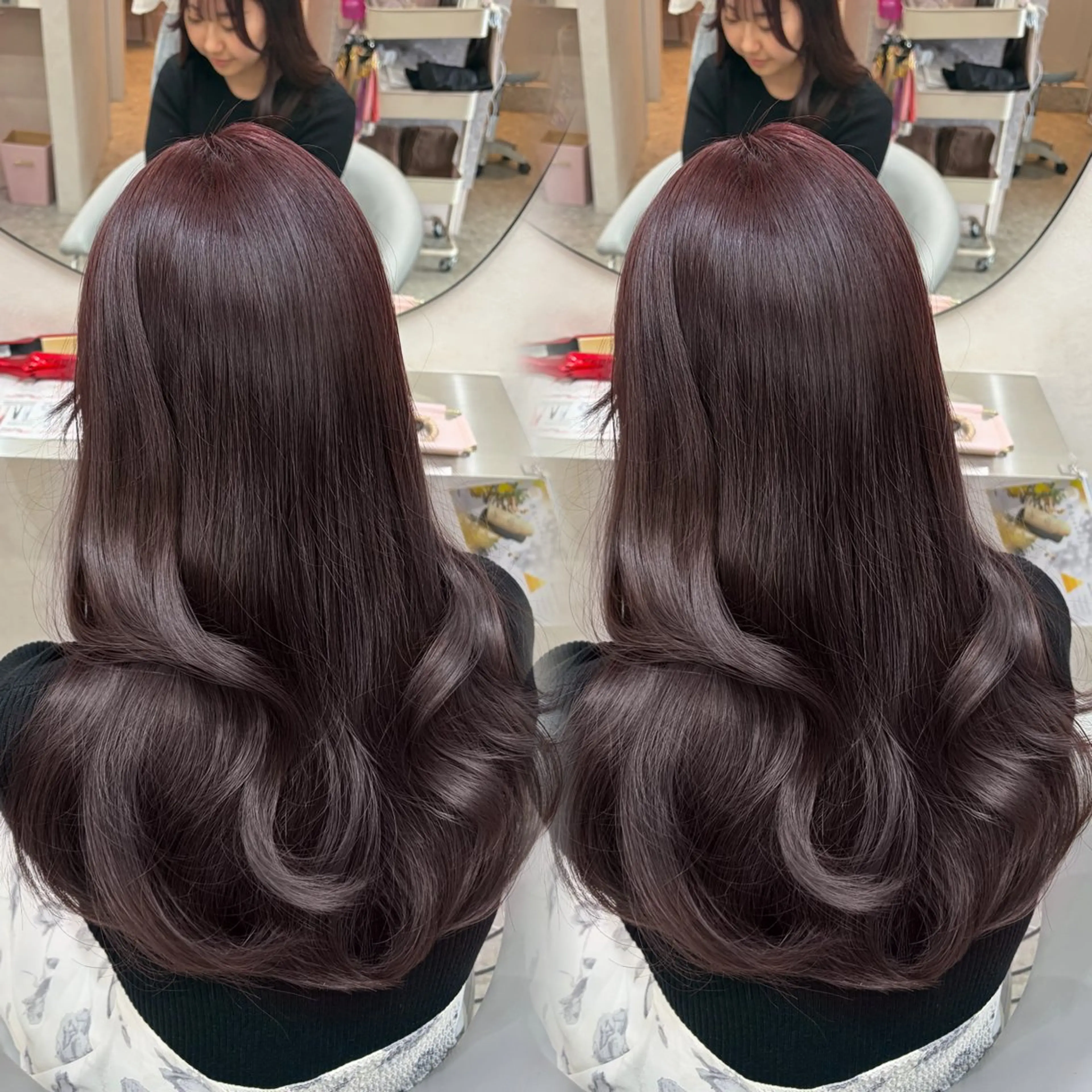 ロング カラー ヘアカラー トリートメント Rio🎀透明感 カラー♡顔周り♡のヘアスタイル