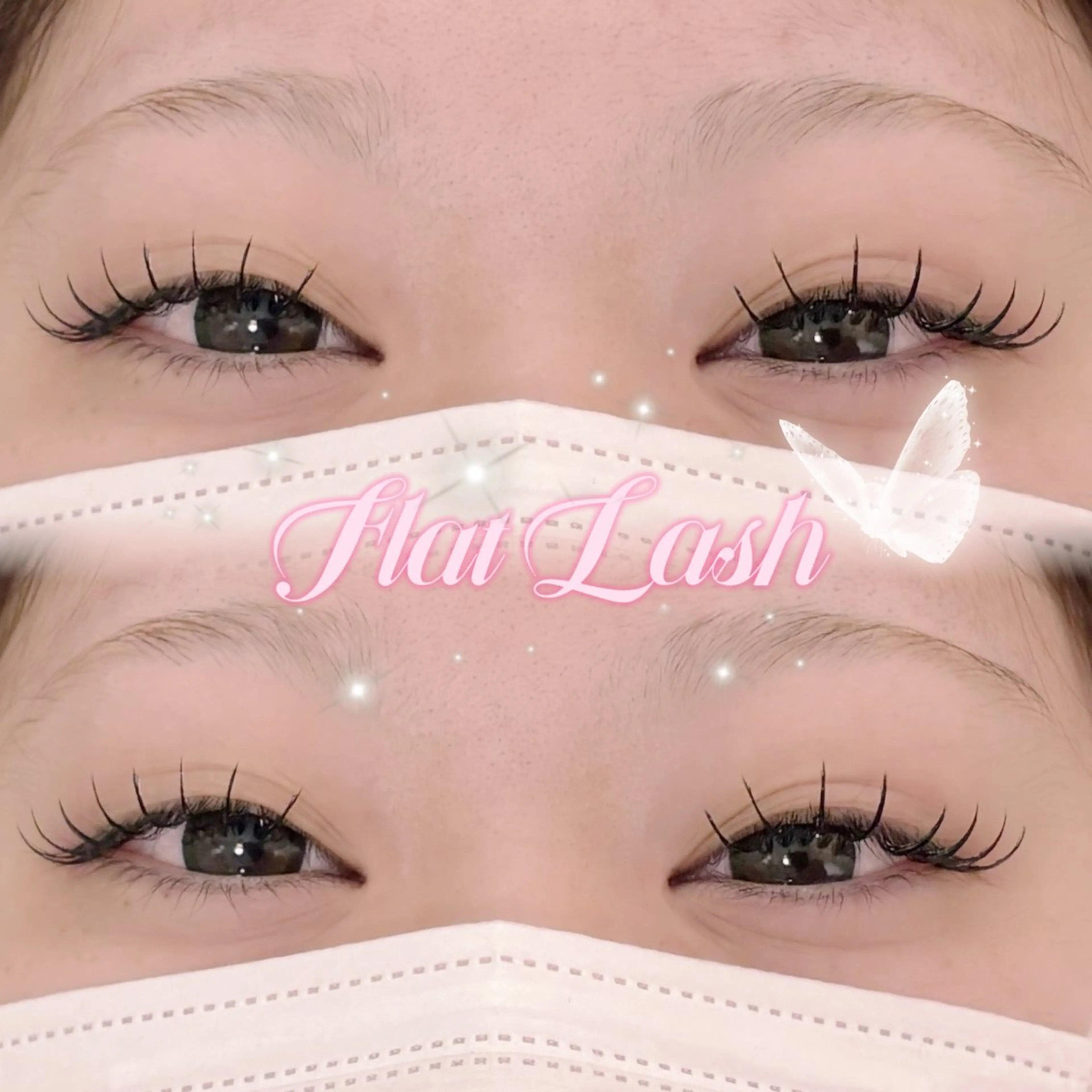 マツエク・マツパ フラットラッシュ ♡ re-born sakura ♡のマツエク・マツパデザイン