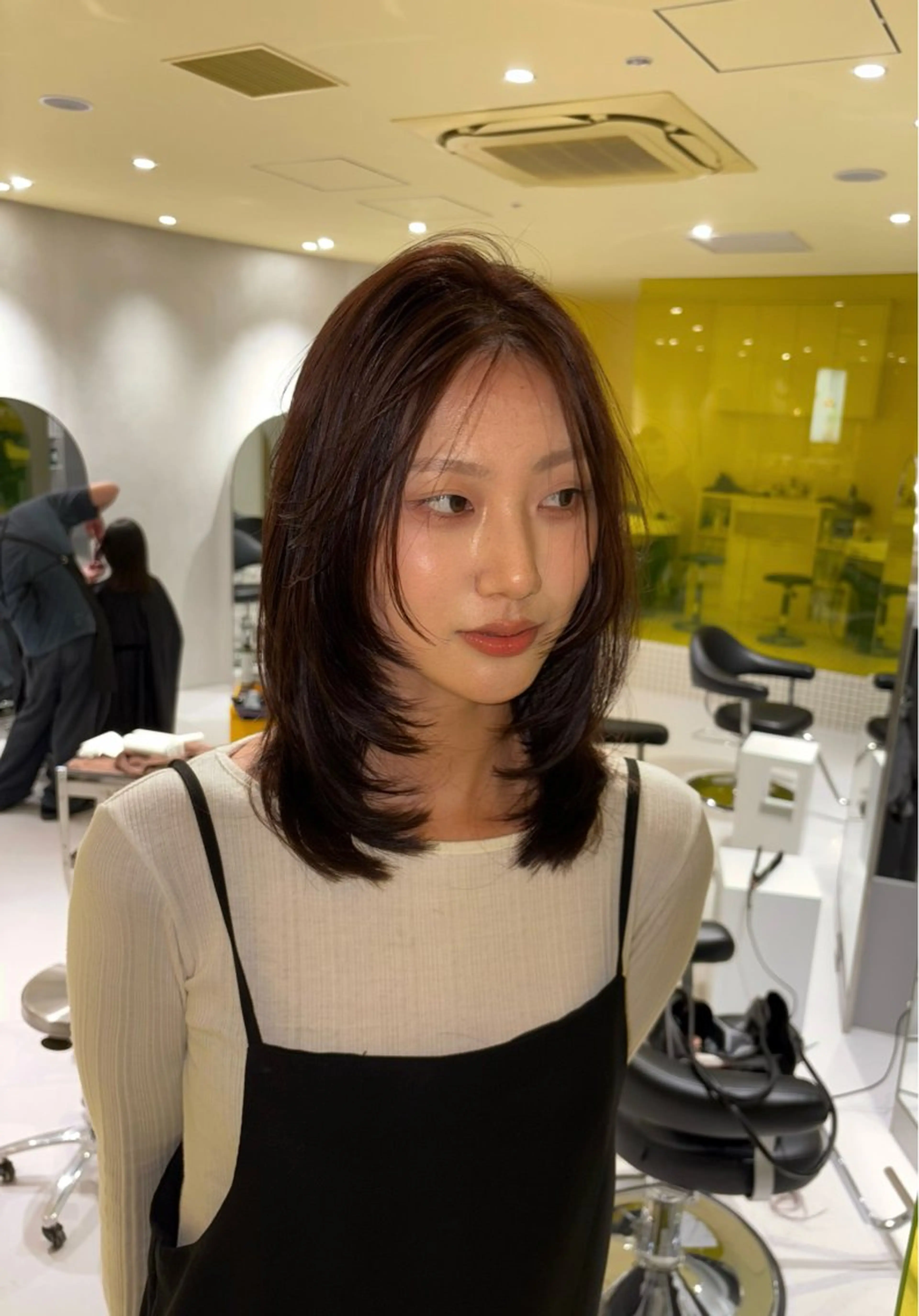 セミロング 한국에English OK🌼unaのヘアスタイル