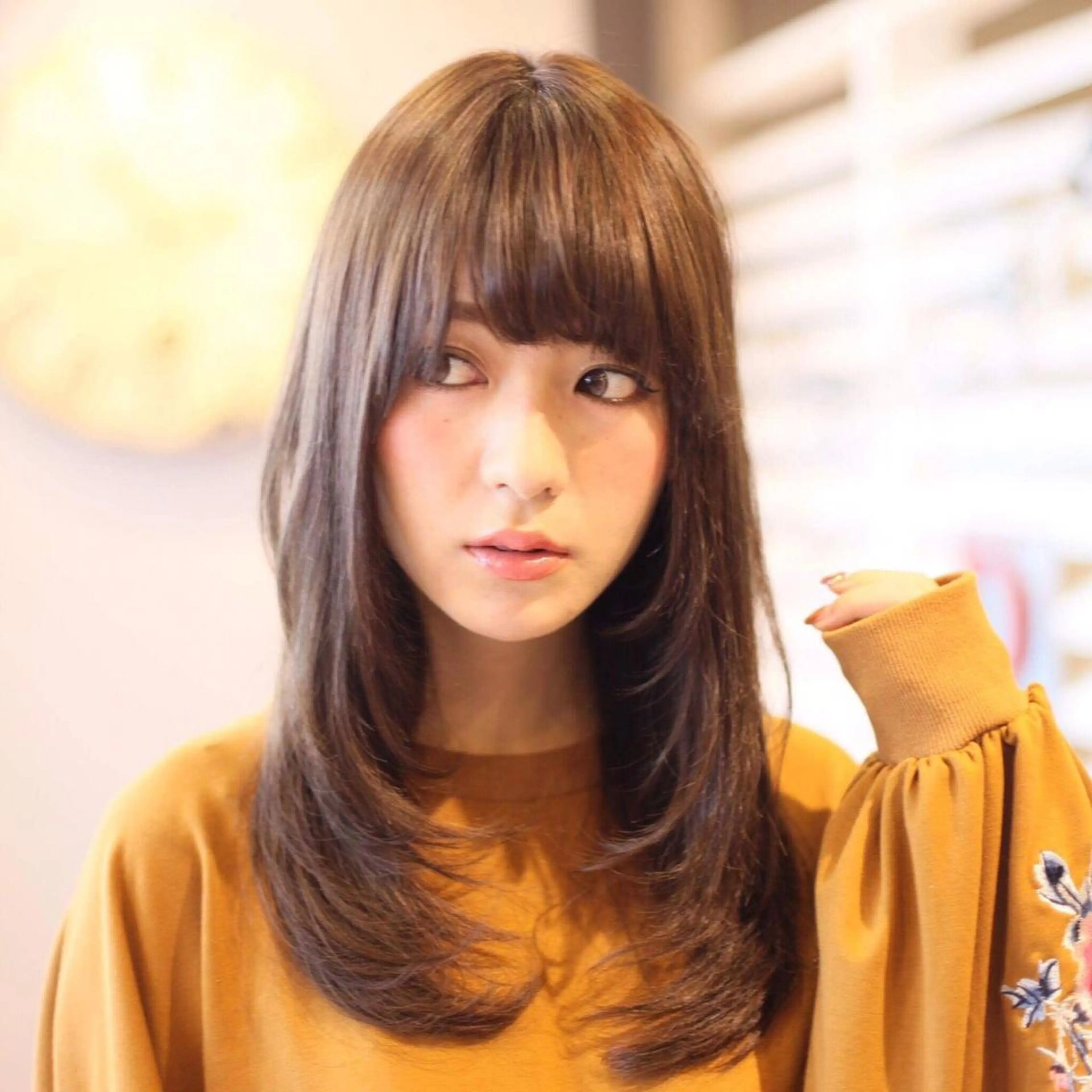 ロング カラー パーマ シャギー ストレートパーマ カット ✖️リーアキト LEEAKITO✖️のヘアスタイル