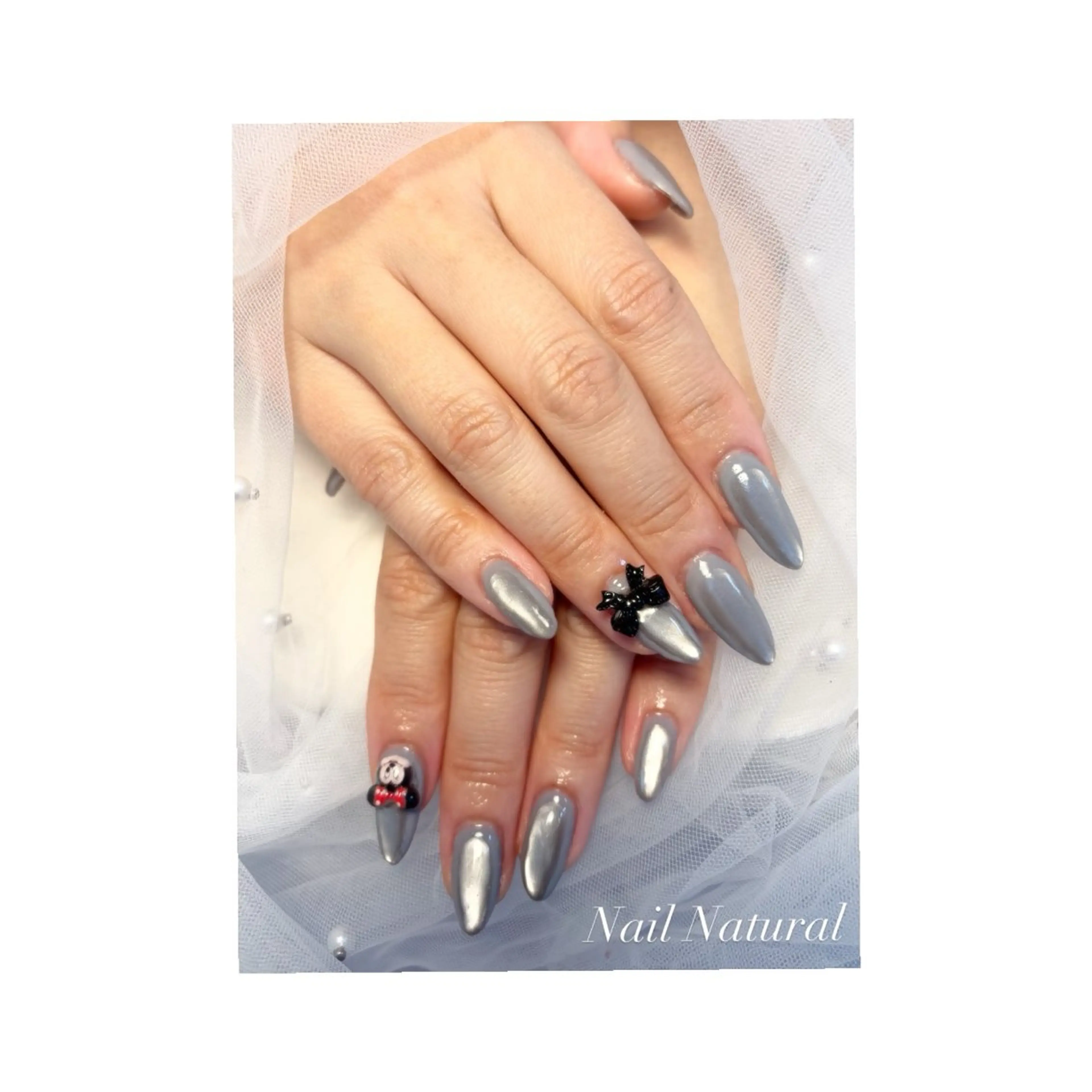 ネイル フラッシュネイル フットネイル フレンチネイル ジェルネイル ガラスフレンチ ハンドネイル Nail salon Natulalのネイルデザイン