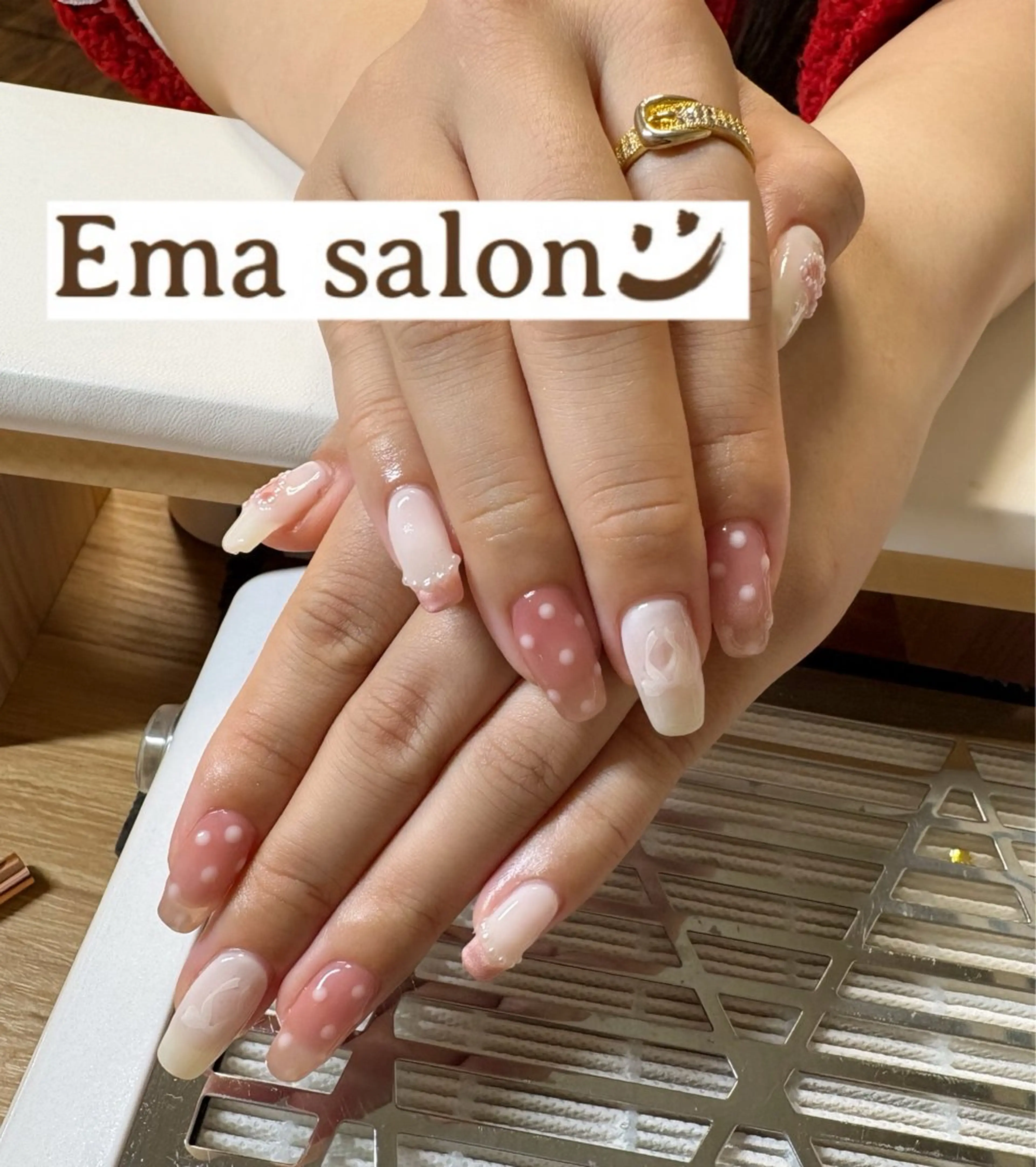 ネイル ガーリー 持ち込み ハンドネイル Ema salon hiromiのネイルデザイン