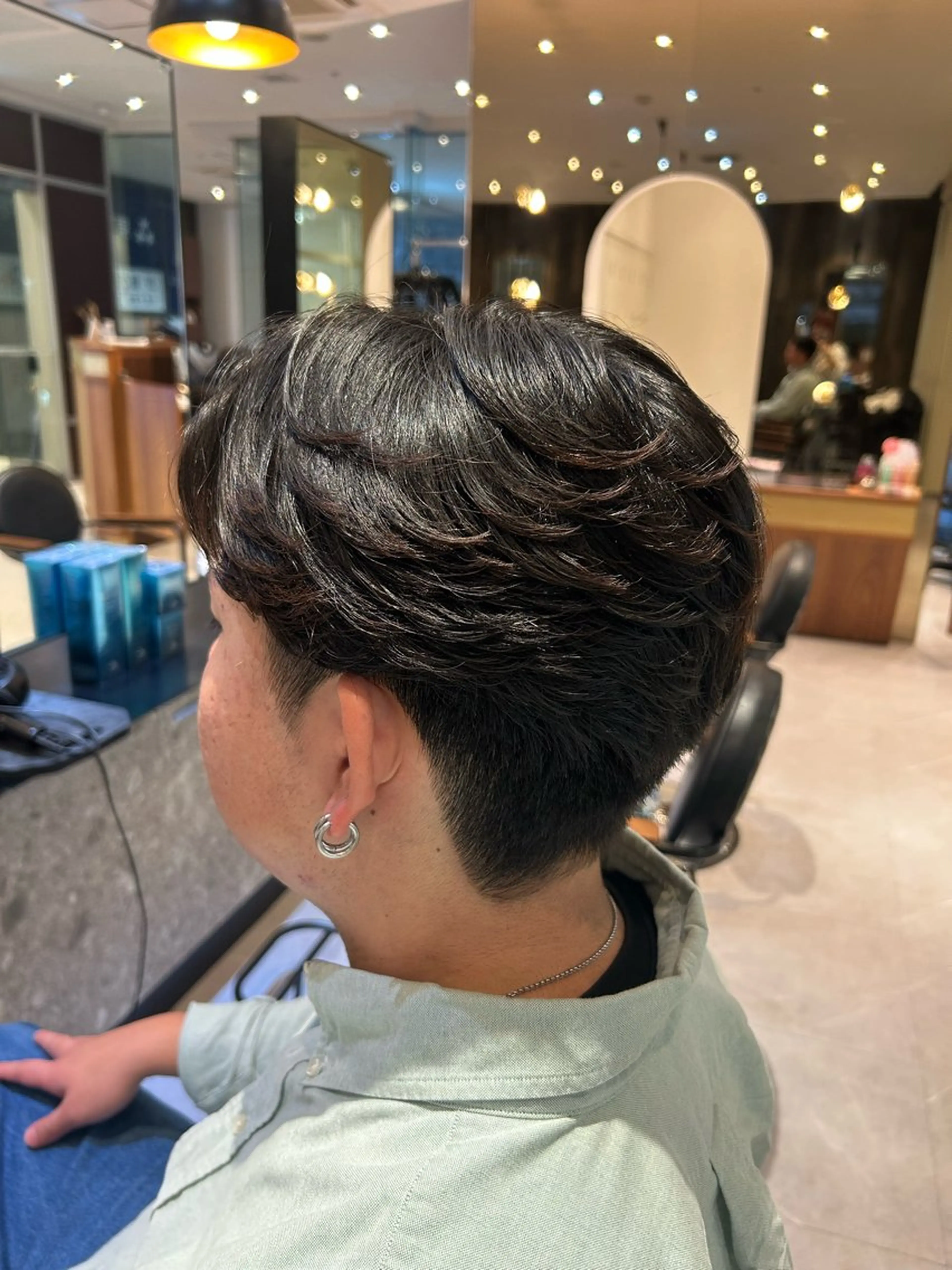 パーマ ヘアアレンジ メンズ フェザーパーマ メンズパーマ カット パーマ 縮毛矯正/カット/ 韓国ヘア/蛯原🍤のヘアスタイル