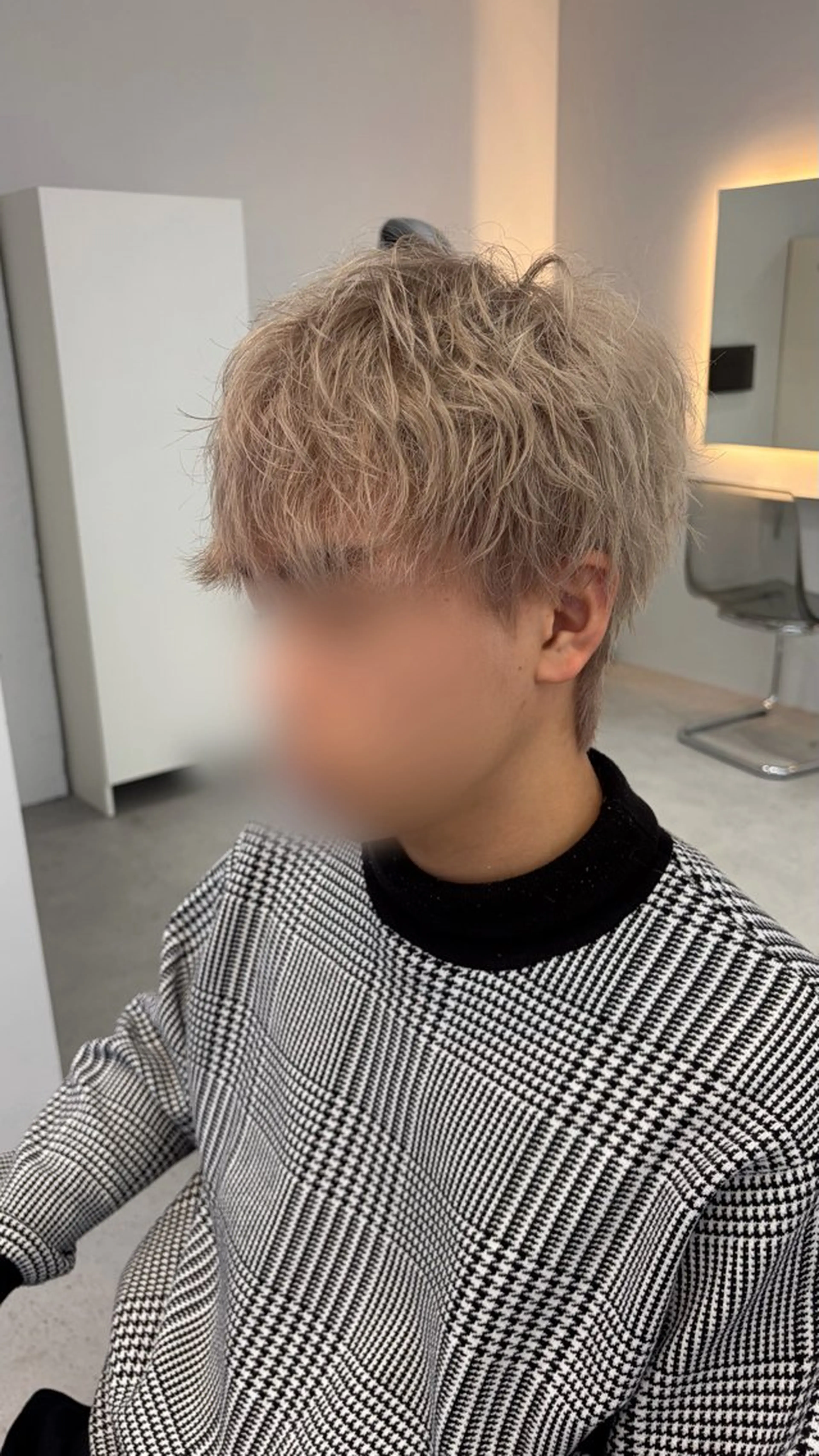 カラー メンズ メンズブリーチ マッシュ ベージュカラー ブリーチ ミルクティーベージュ SOYON Miyu ✂️カットモデル募集のヘアスタイル