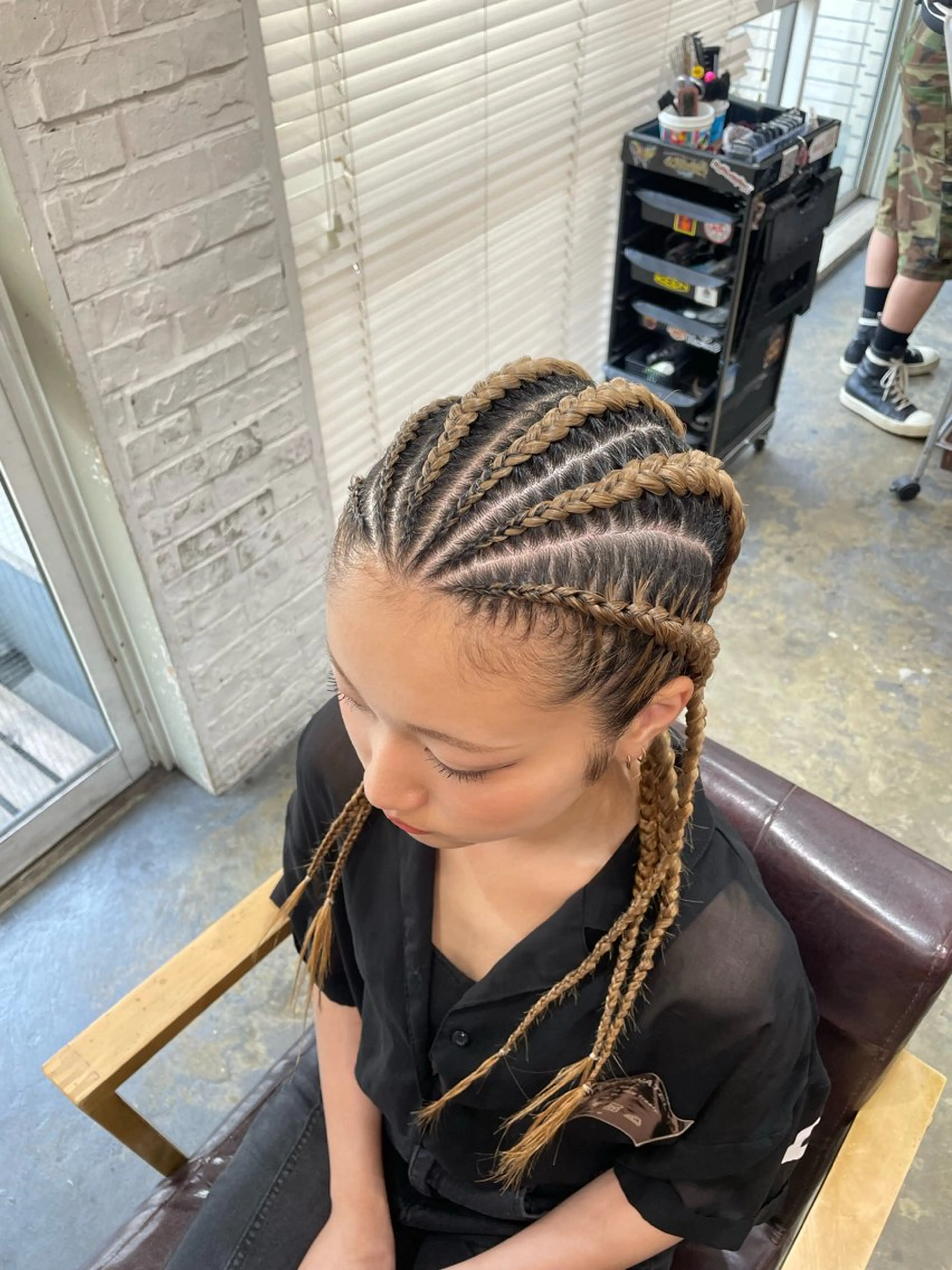 ヘアアレンジ コーンロウ／ブレイズ SYUのヘアスタイル