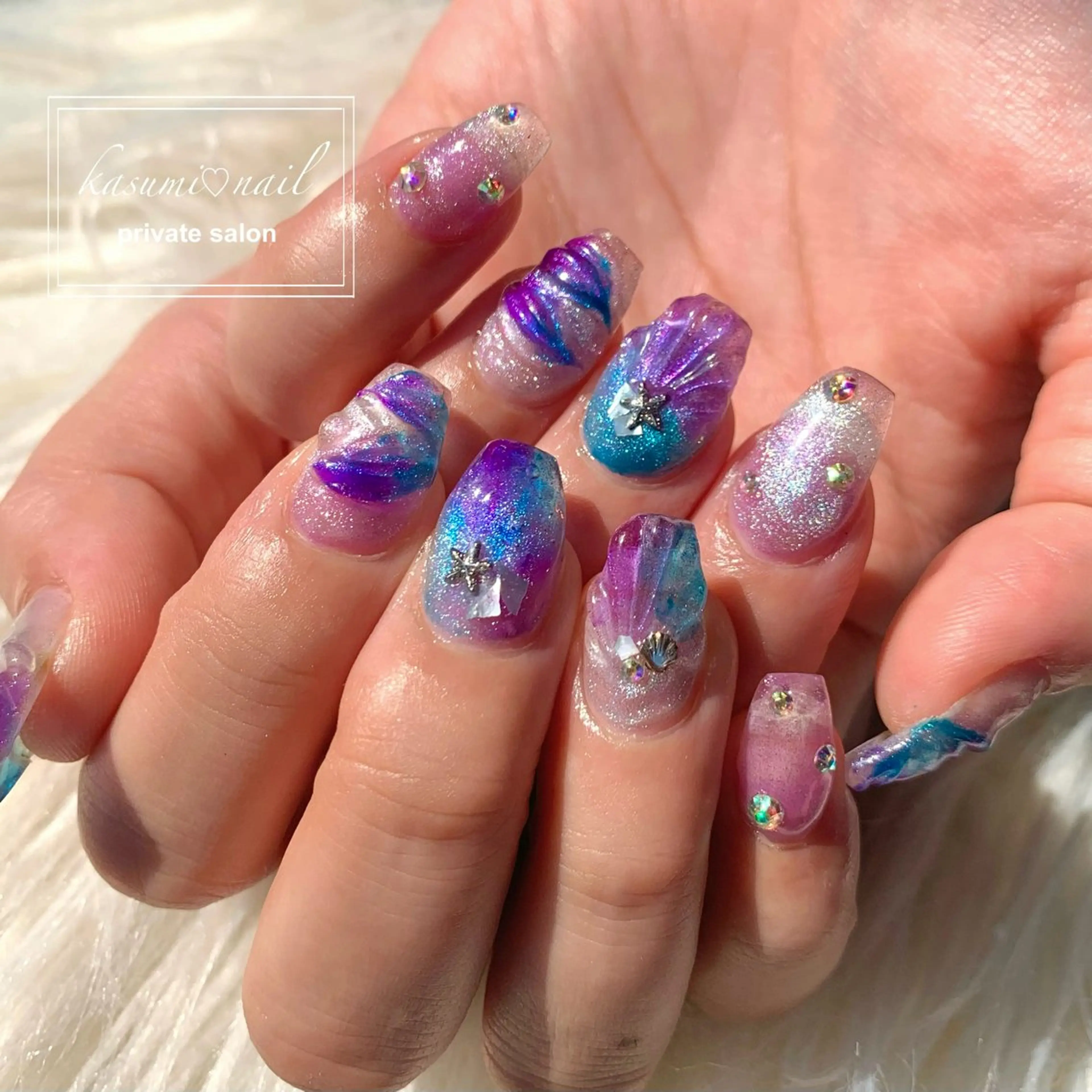 ネイル 大理石ネイル(マーブル) ニュアンスネイル KASUMI♡ Nailのネイルデザイン