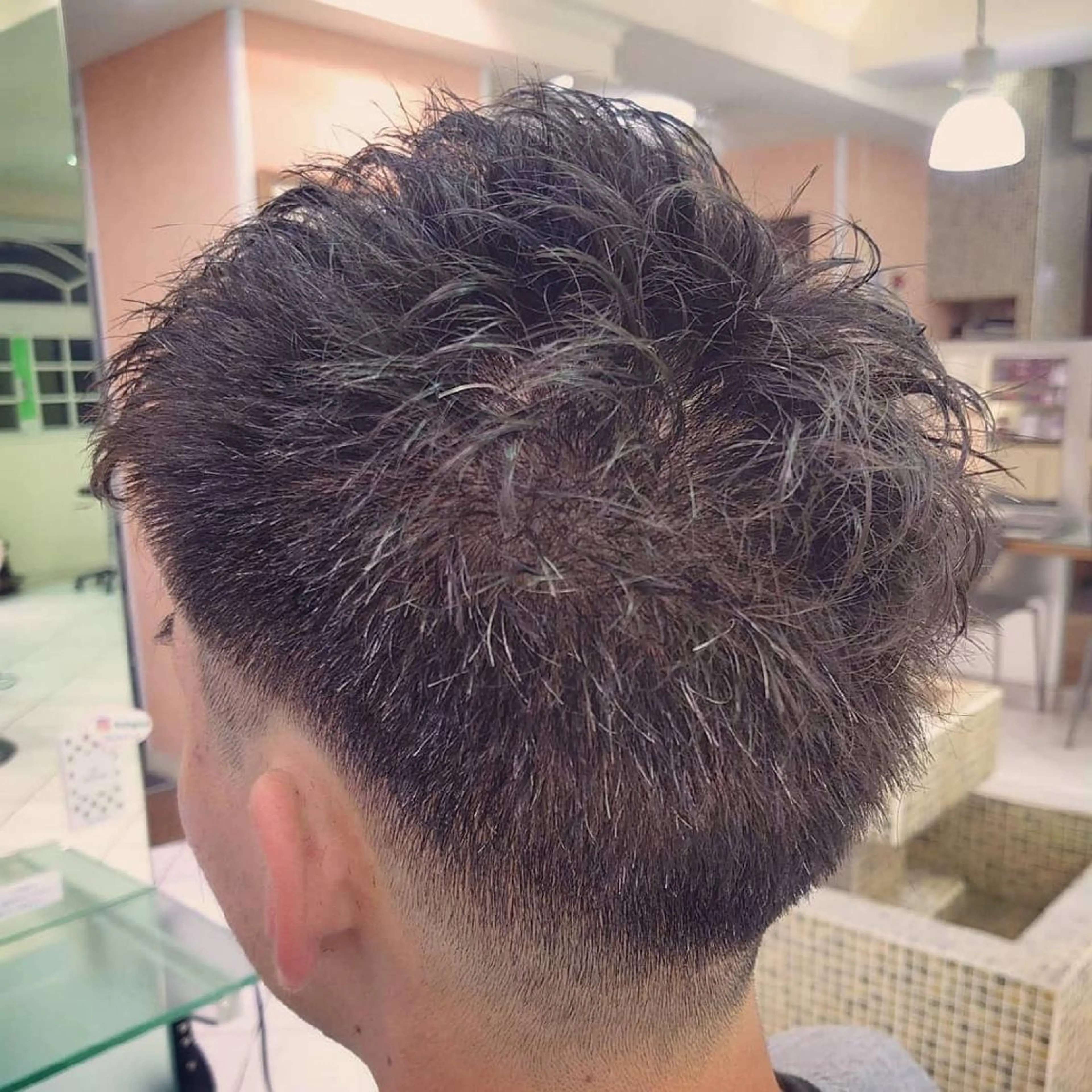 ショート パーマ メンズ フェードカット モヒカン メンズパーマ 🐺デザインウルフ / 一ノ瀬 凌🐺のヘアスタイル