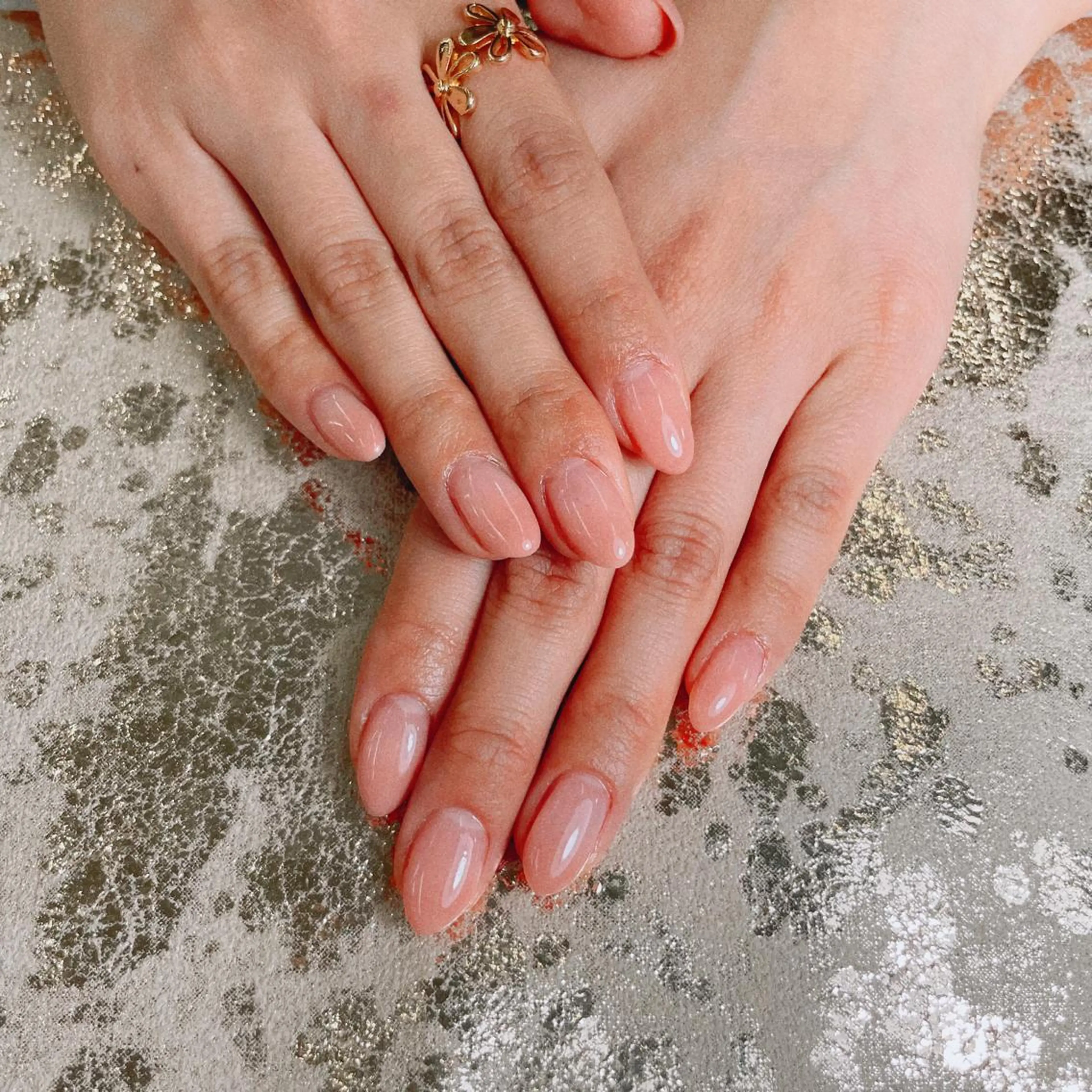 ネイル グラデーション ピンク ハンドネイル 長崎 帆乃夏のネイルデザイン