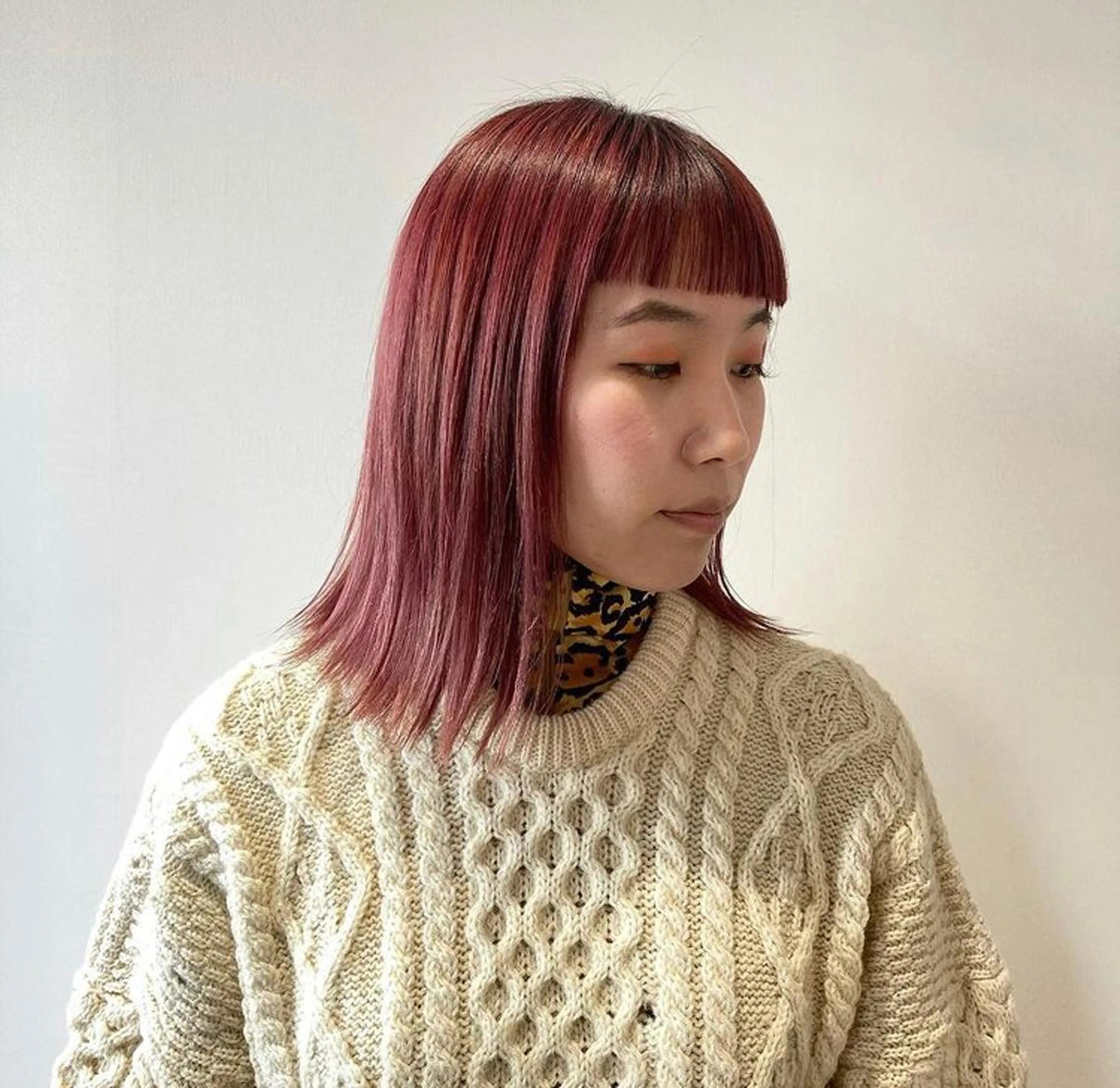 ミディアム カラー 大阪ヴィーガンサロン KANAKOのヘアスタイル