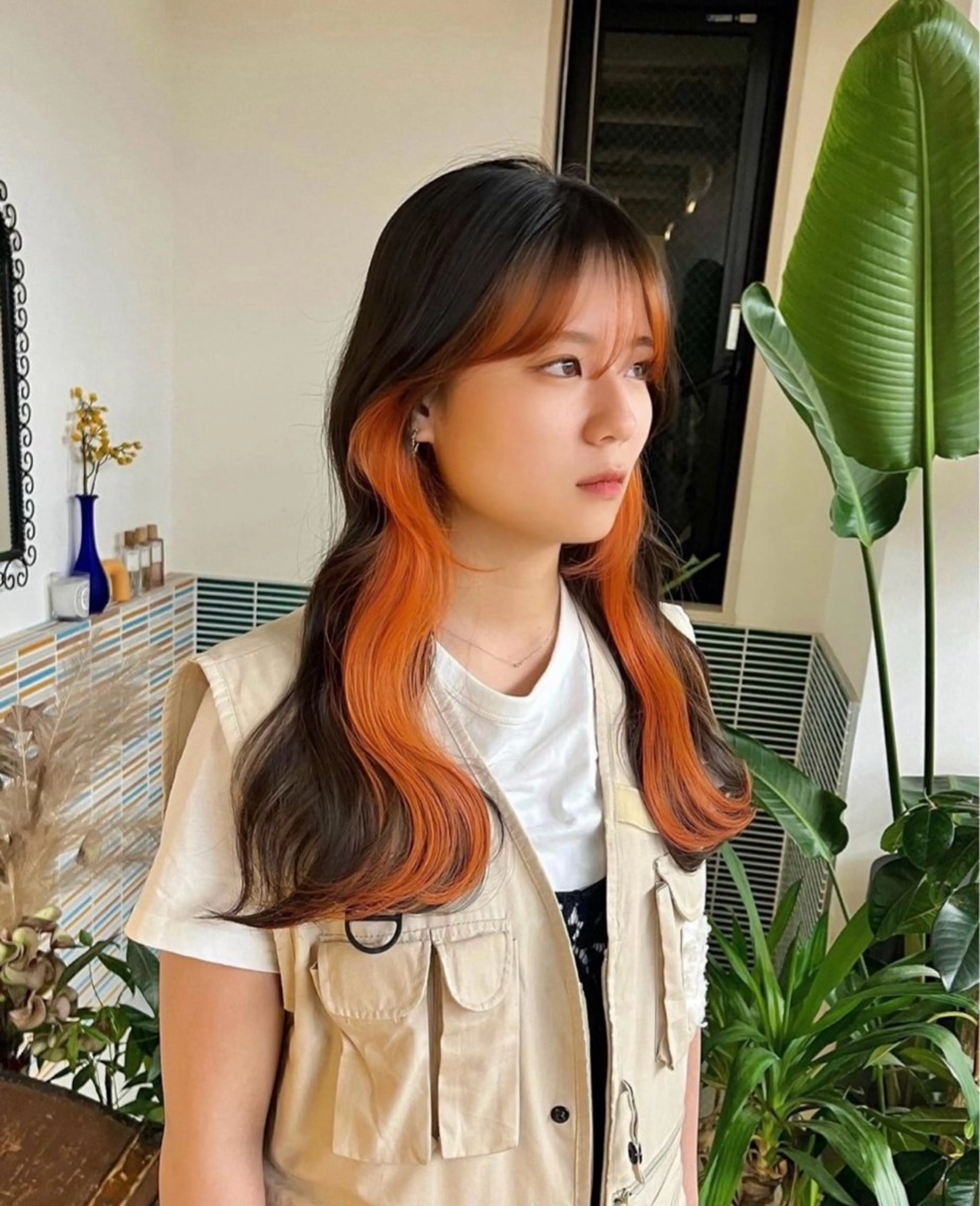 ロング カラー ヘアアレンジ 縮毛矯正履歴からの ブリーチ /mamiのヘアスタイル